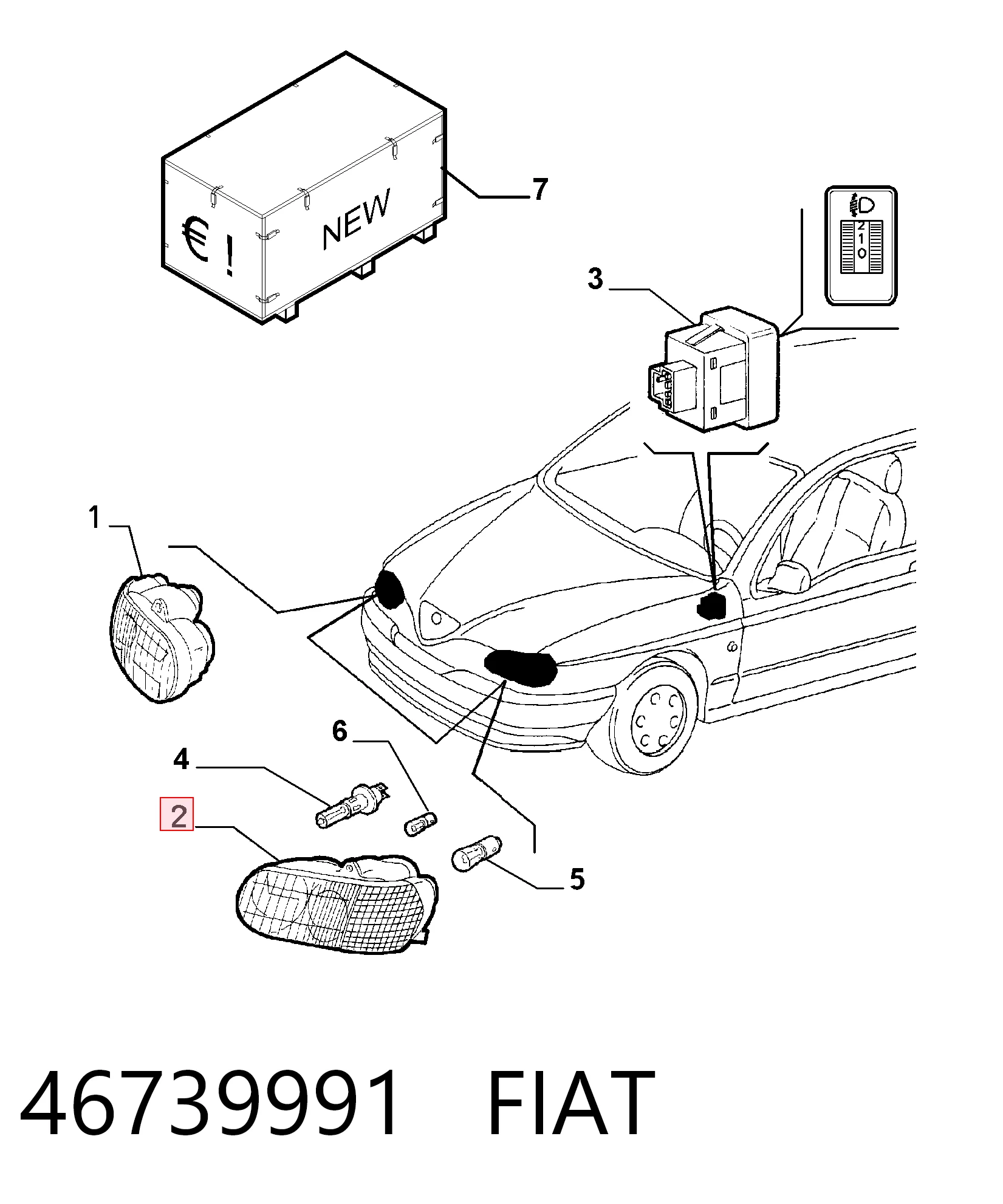  Luz esquerda Alfa Romeo 146 hatchback (930) (1994 - 2001) 