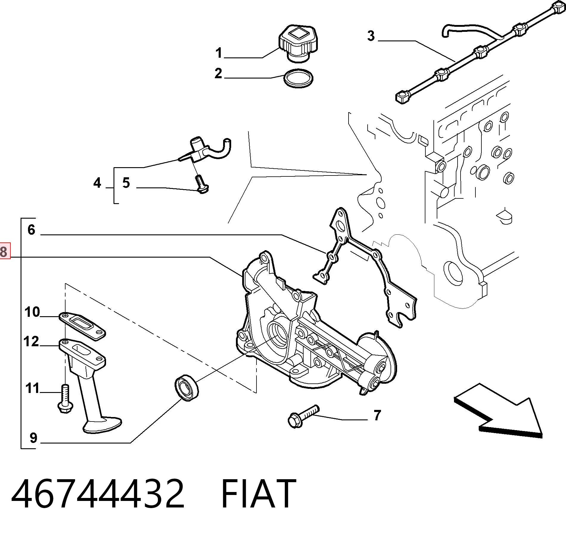  Bomba de óleo Alfa Romeo 147 hatchback (937) (2001 - 2010) 
