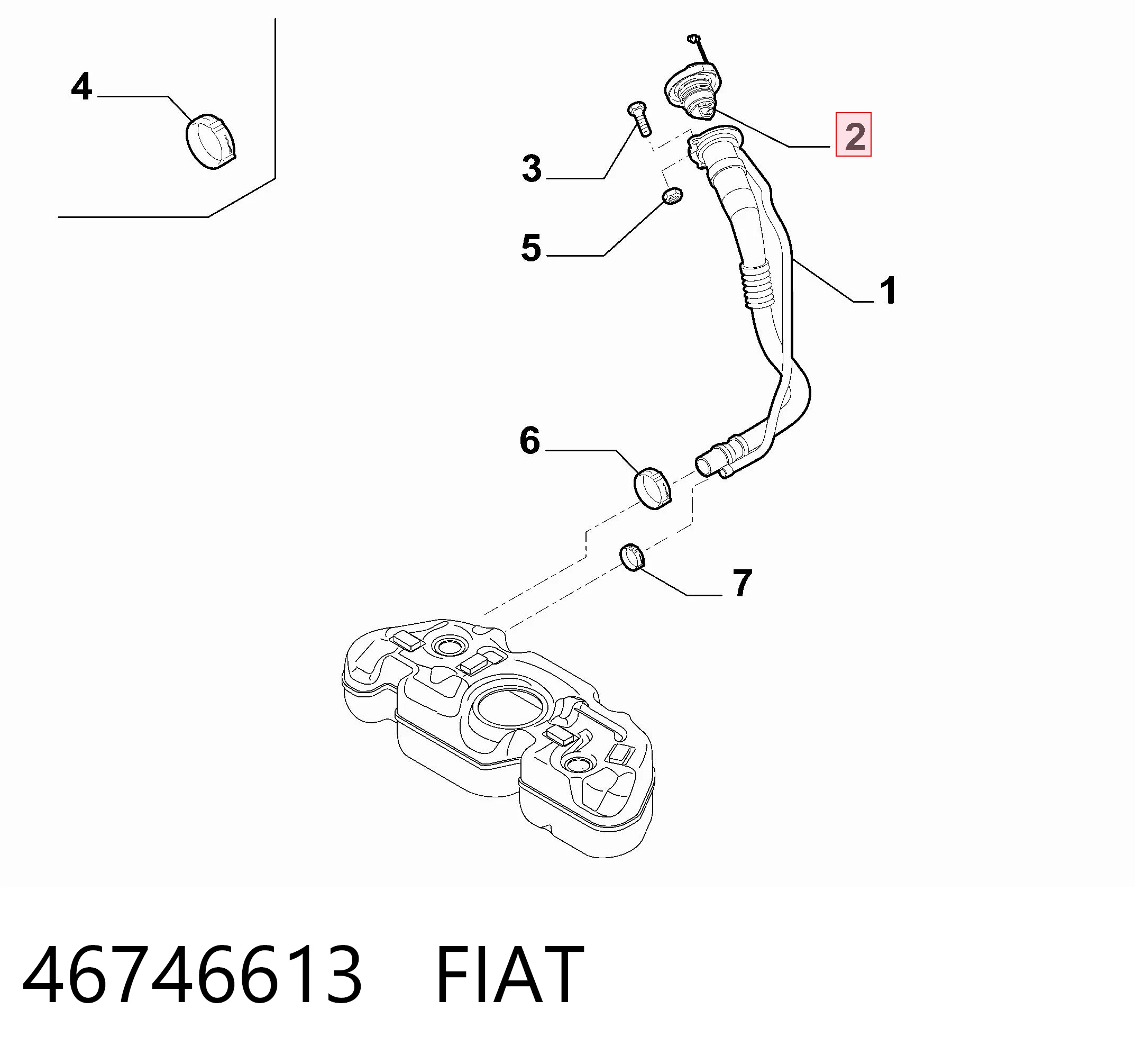 Alcapão do tanque de combustível Fiat Punto  199 ao melhor preço