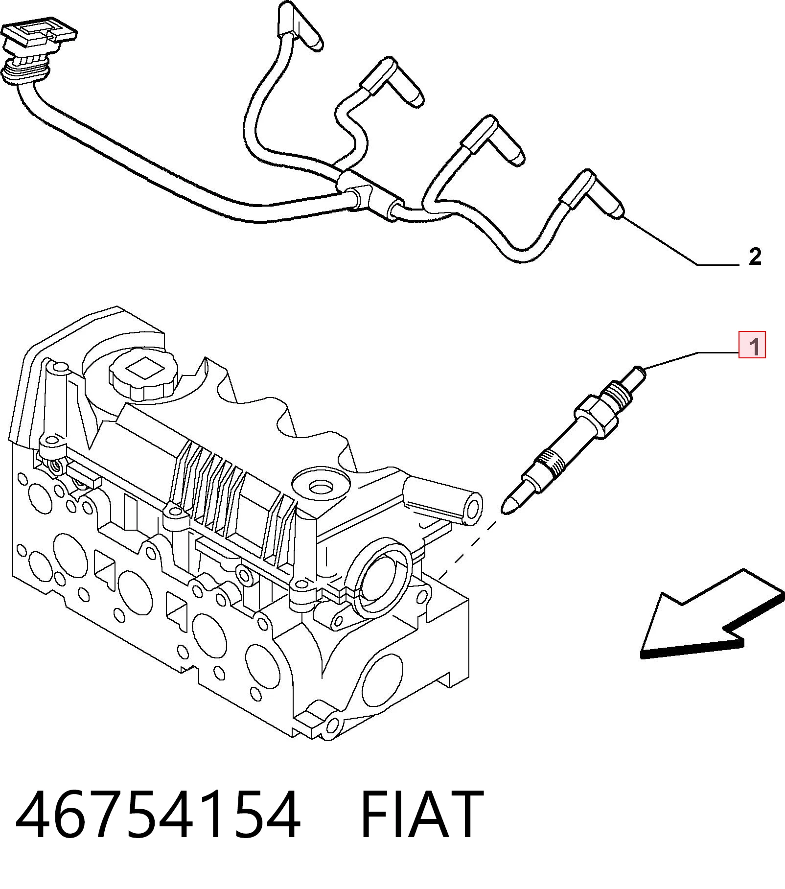46754154 Fiat/Alfa/Lancia Vela de incandescência