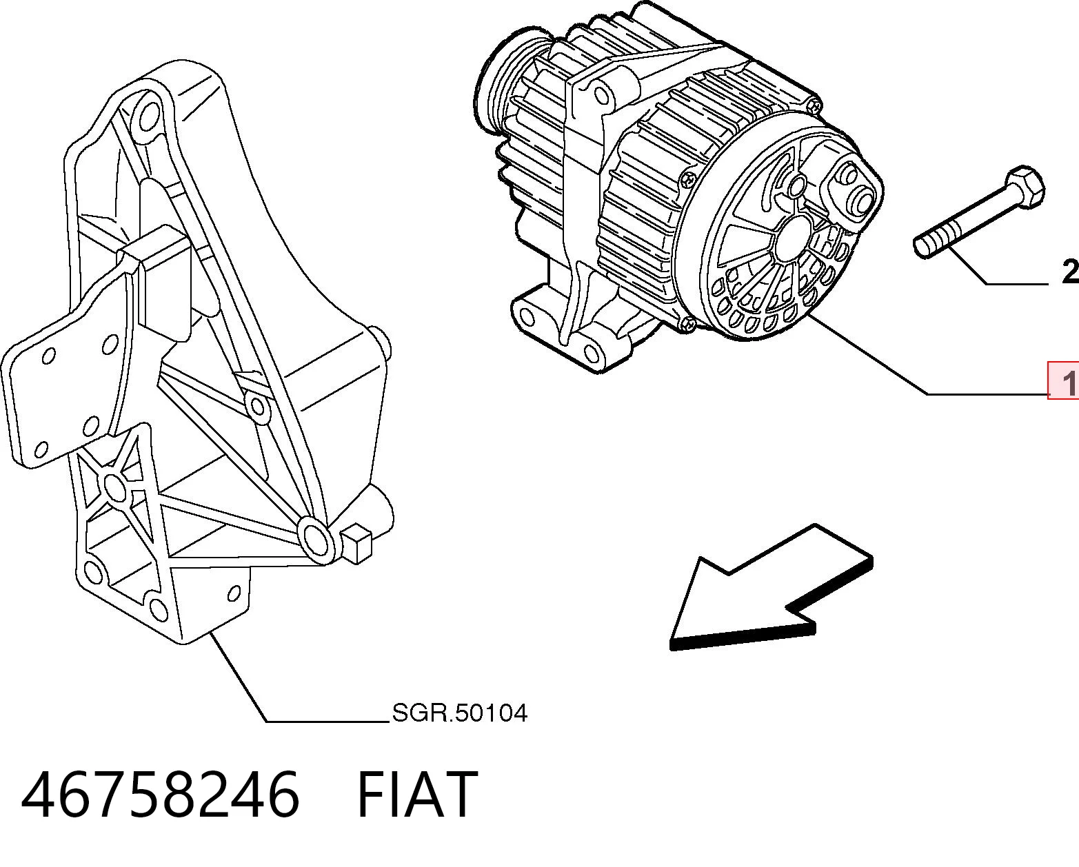 46758246 Fiat/Alfa/Lancia Gerador