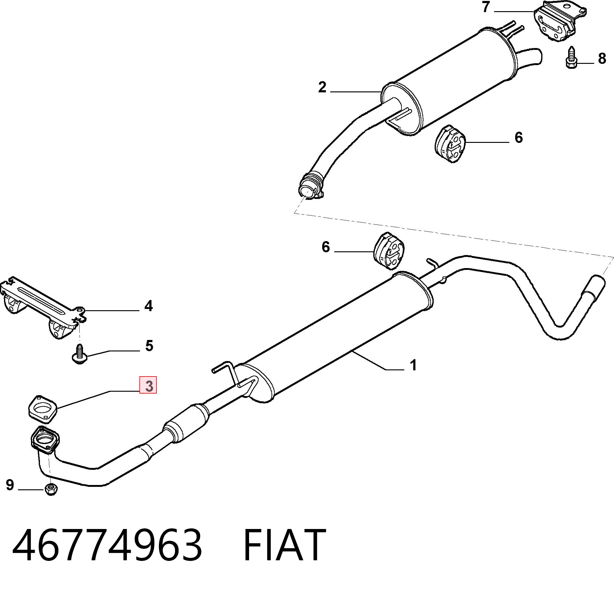 Vedante de tubo de admissão do silenciador Fiat Stilo  192 ao melhor preço