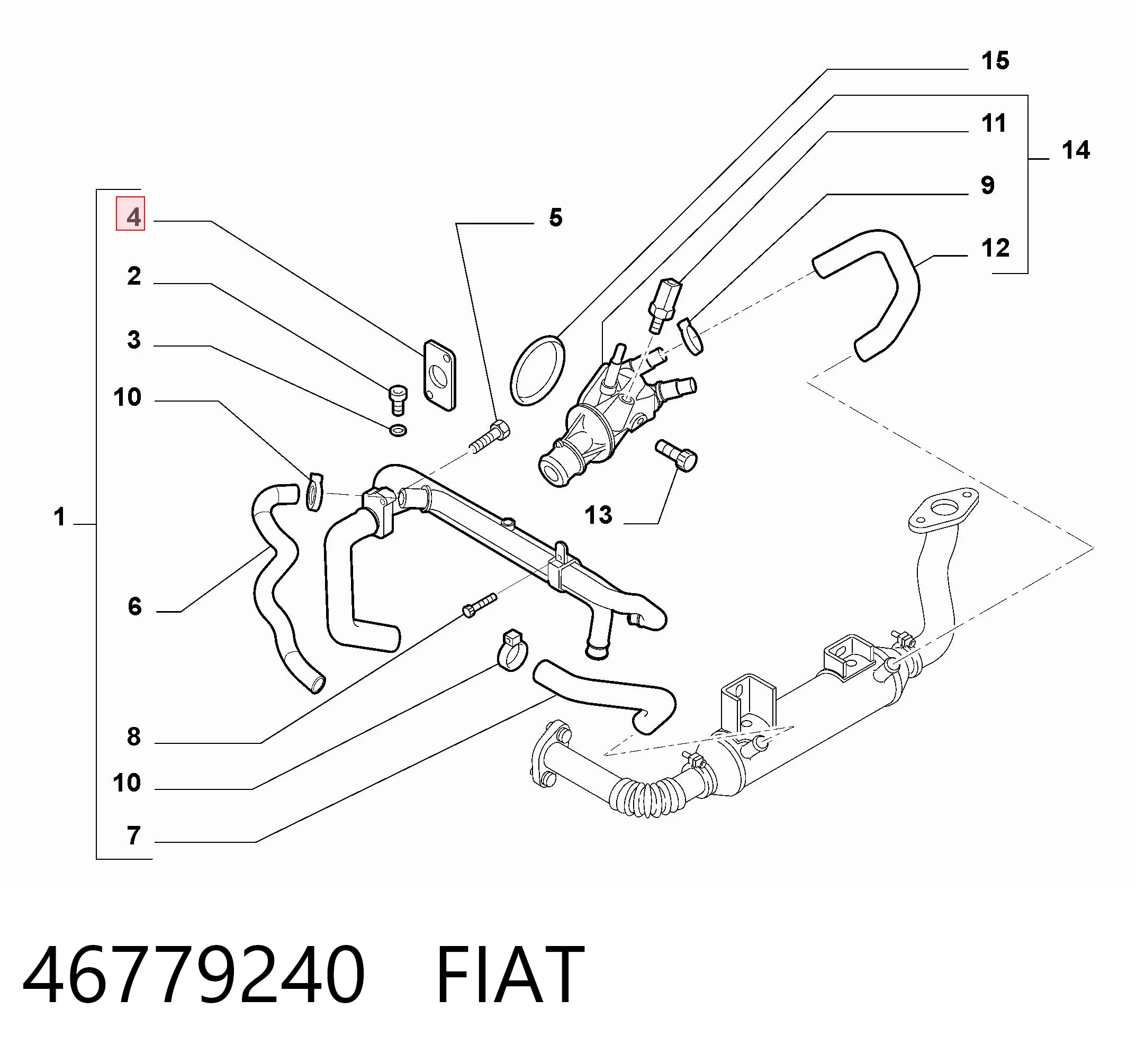 Vedante do flange (da união em T) do sistema de esfriamento Peugeot/Citroen 55566106 preço, a partir de 10,25 USD