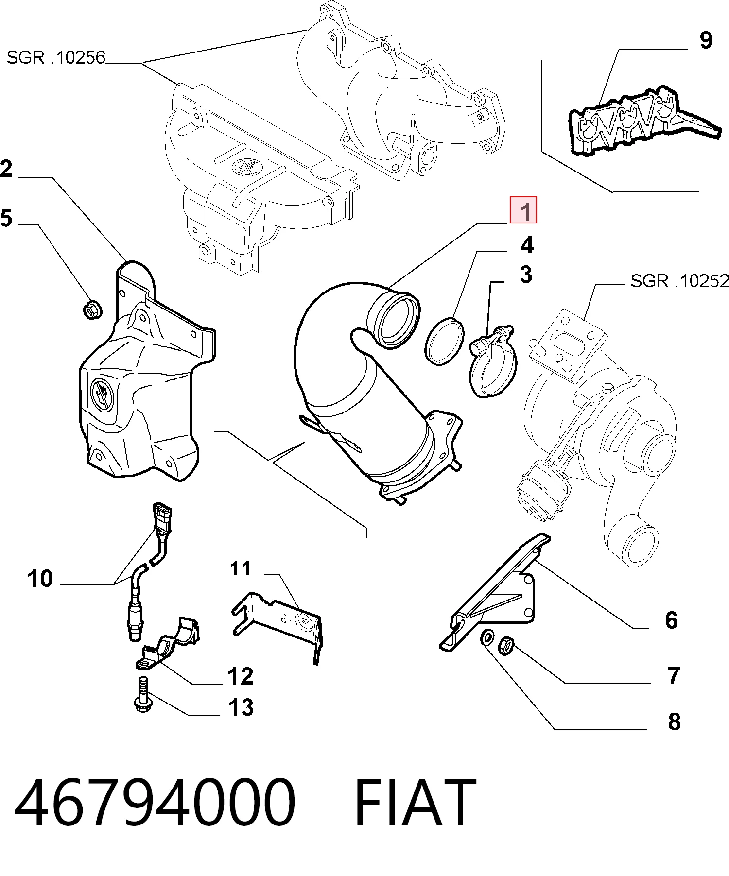  Convertidor - catalisador Fiat Stilo hatchback (192) (2001 - 2006) 