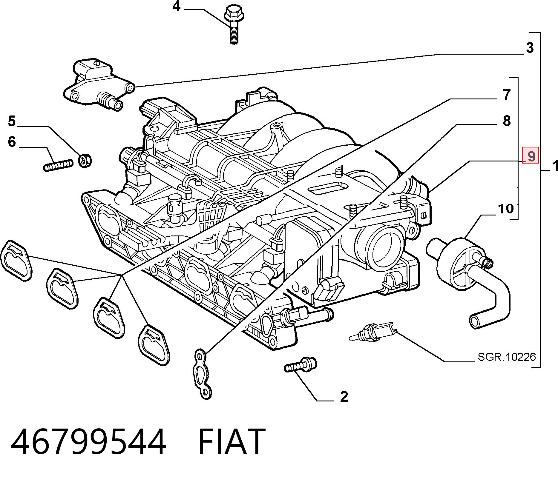 Tubo coletor de admissão Fiat Palio  178DX ao melhor preço