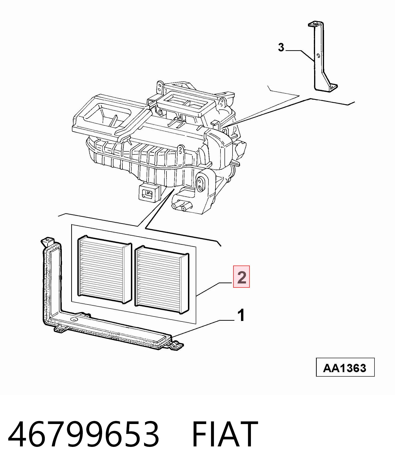 Filtro de salão Alfa Romeo 147  937 ao melhor preço