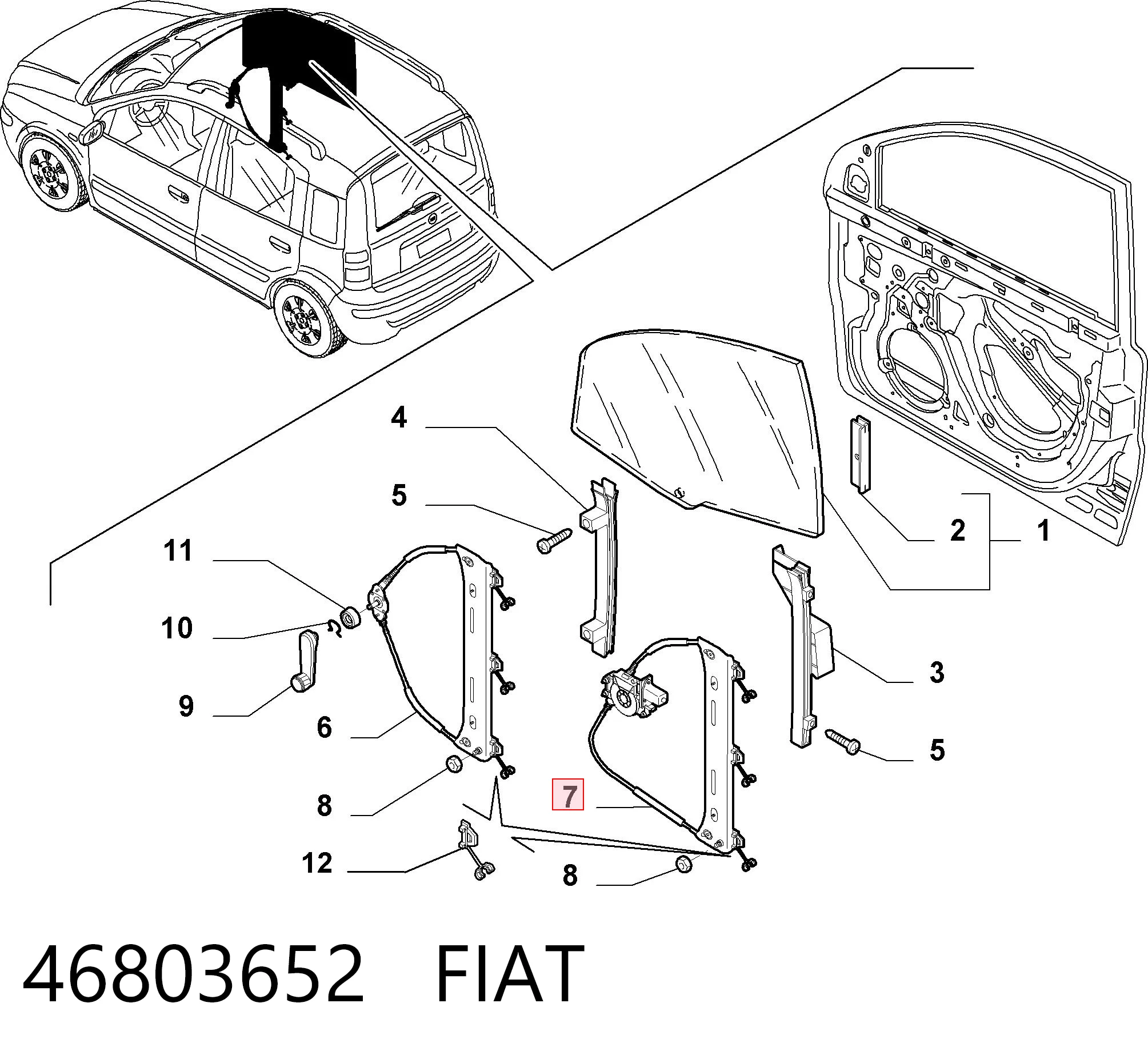  para Fiat Panda II (169A)