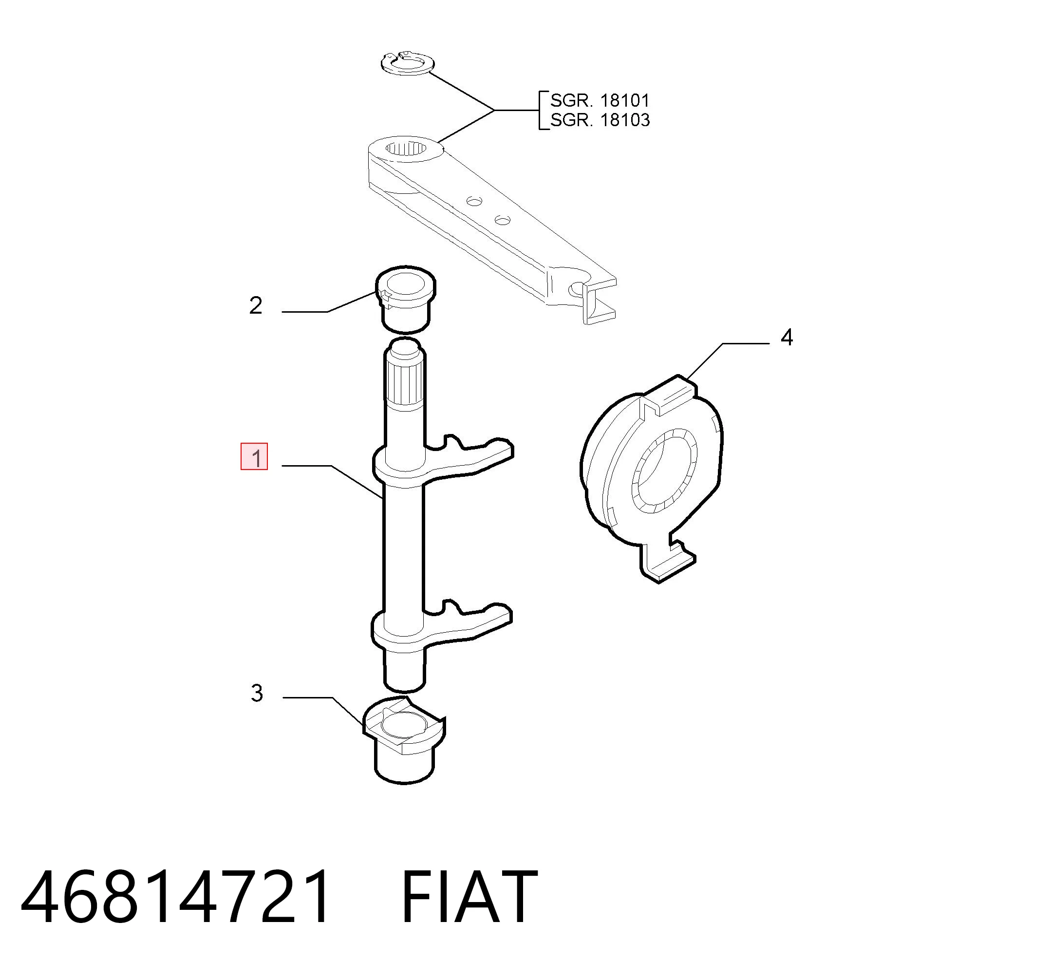 Forquilha de embraiagem Fiat Fiorino  225