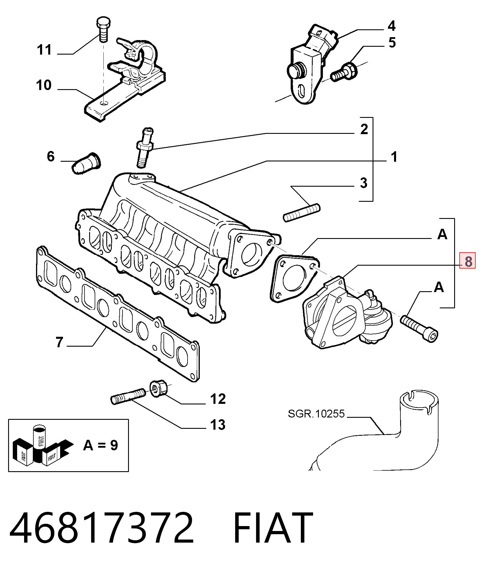 Válvula de borboleta montada Alfa Romeo 156 932 ao melhor preço