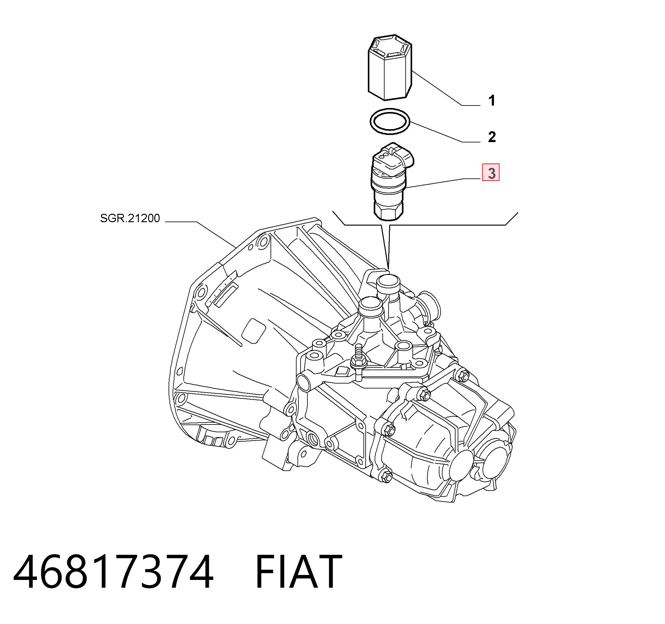 46817374 Fiat/Alfa/Lancia Sensor de velocidade