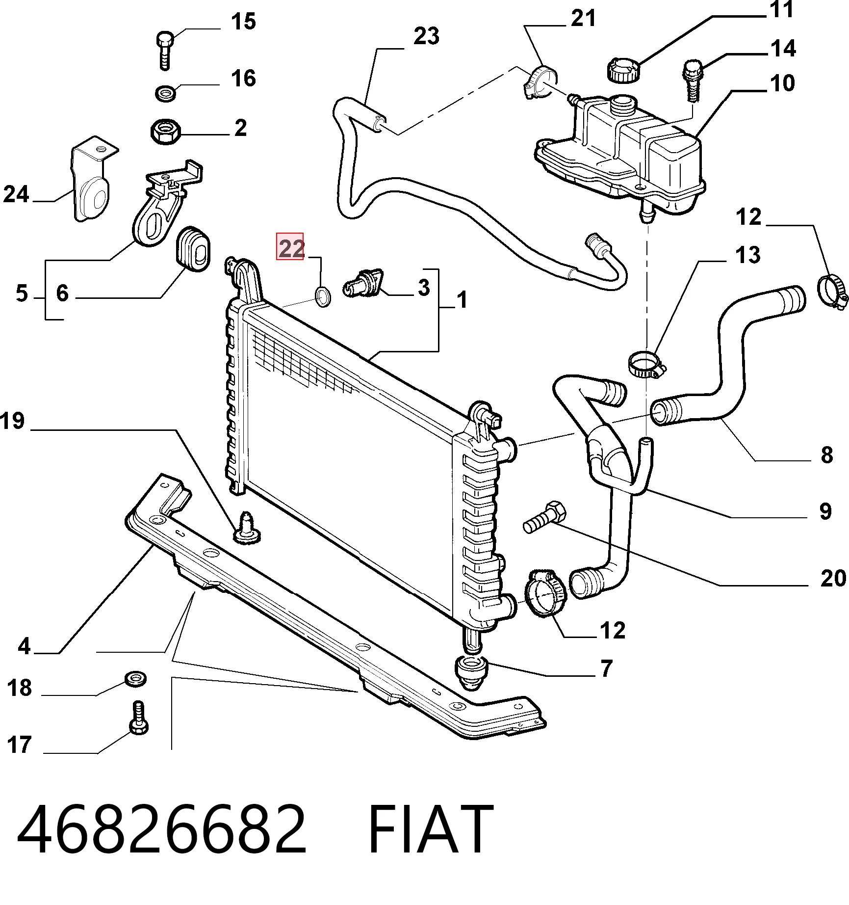 Radiador de aparelho de ar condicionado Fiat Palio  178DX ao melhor preço