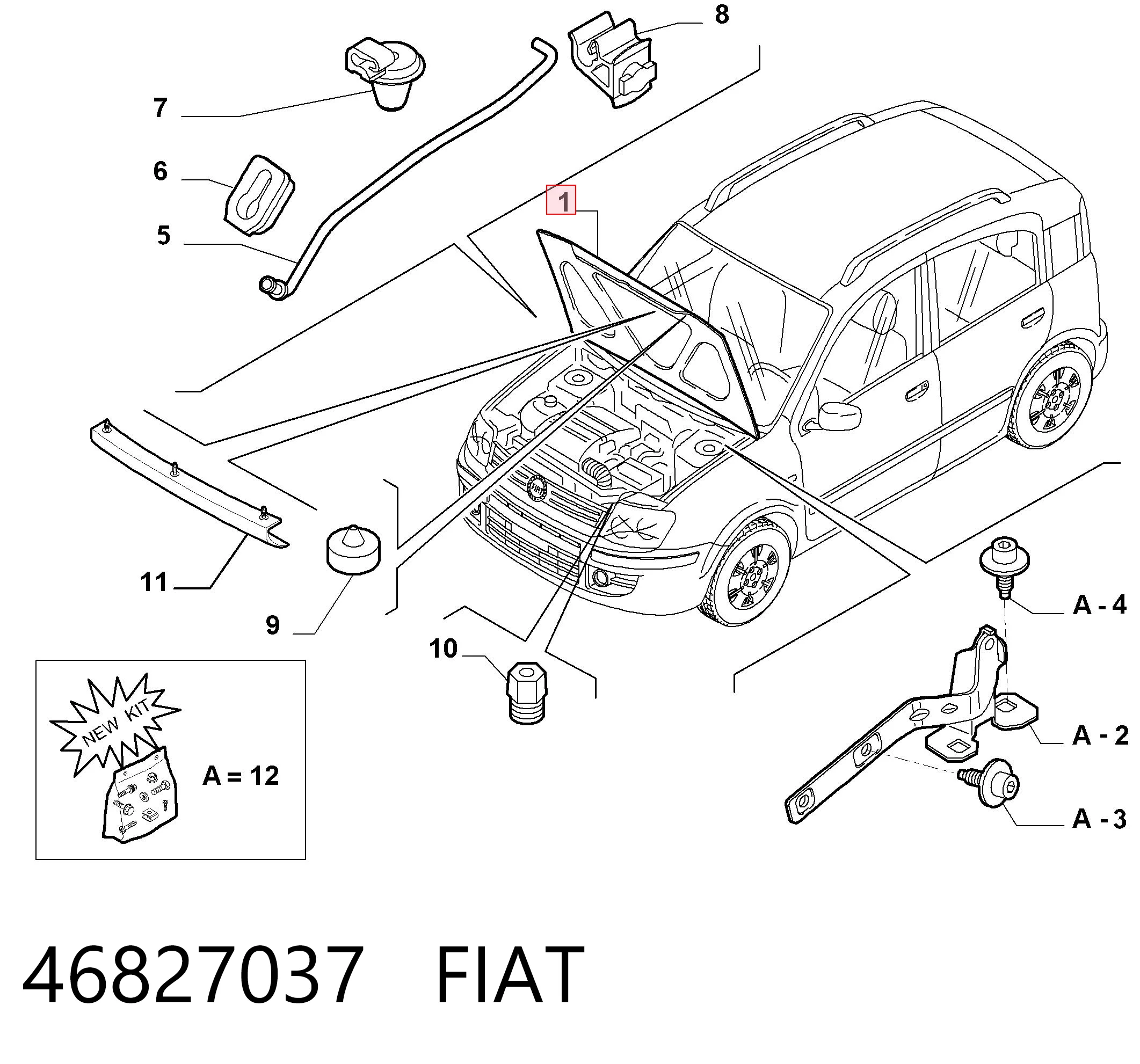 Capota para Fiat Panda II 169A