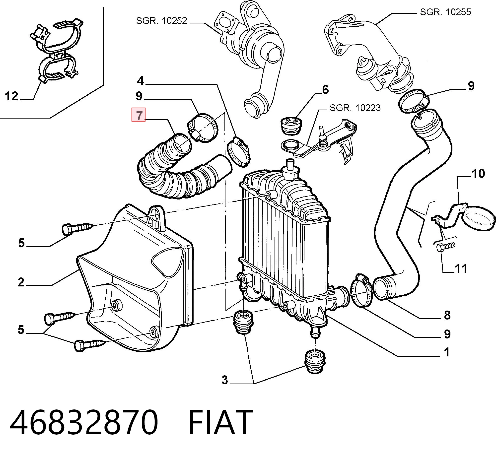 A0029970852 Mercedes Mangueira (cano derivado) de intercooler