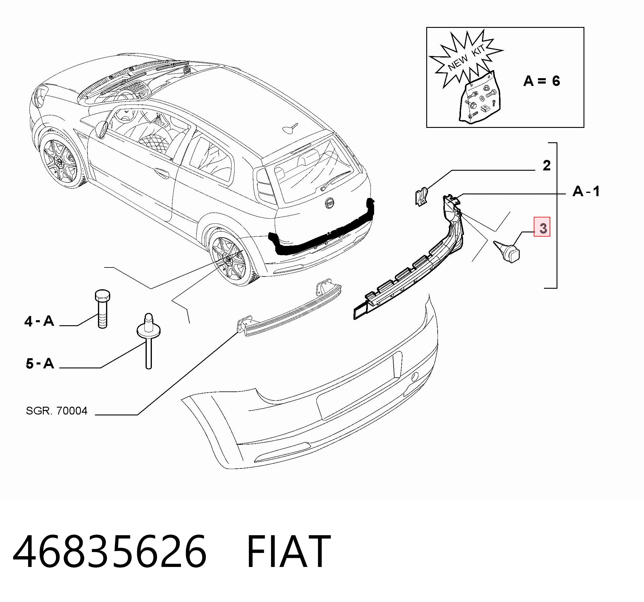 46835626 Fiat/Alfa/Lancia Cápsula (prendedor) de fixação de revestimento da porta