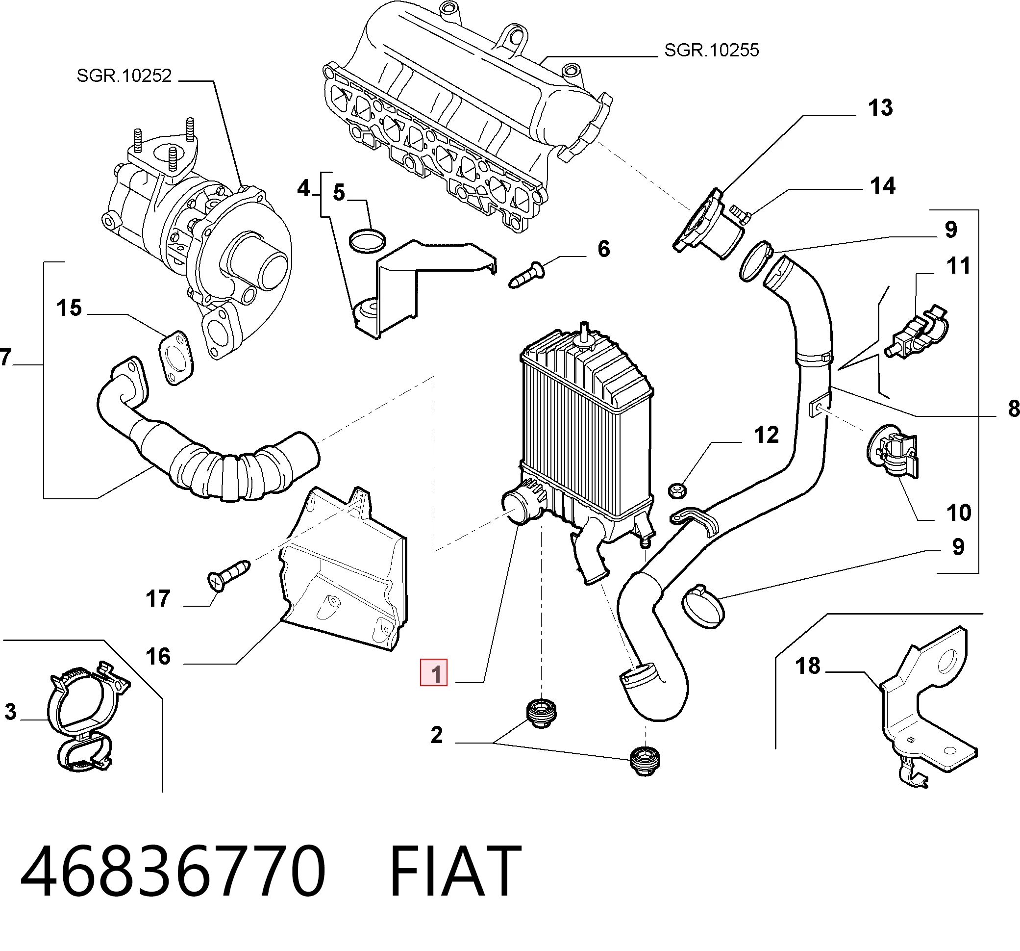 Radiador de intercooler Fiat Punto II 188 ao melhor preço