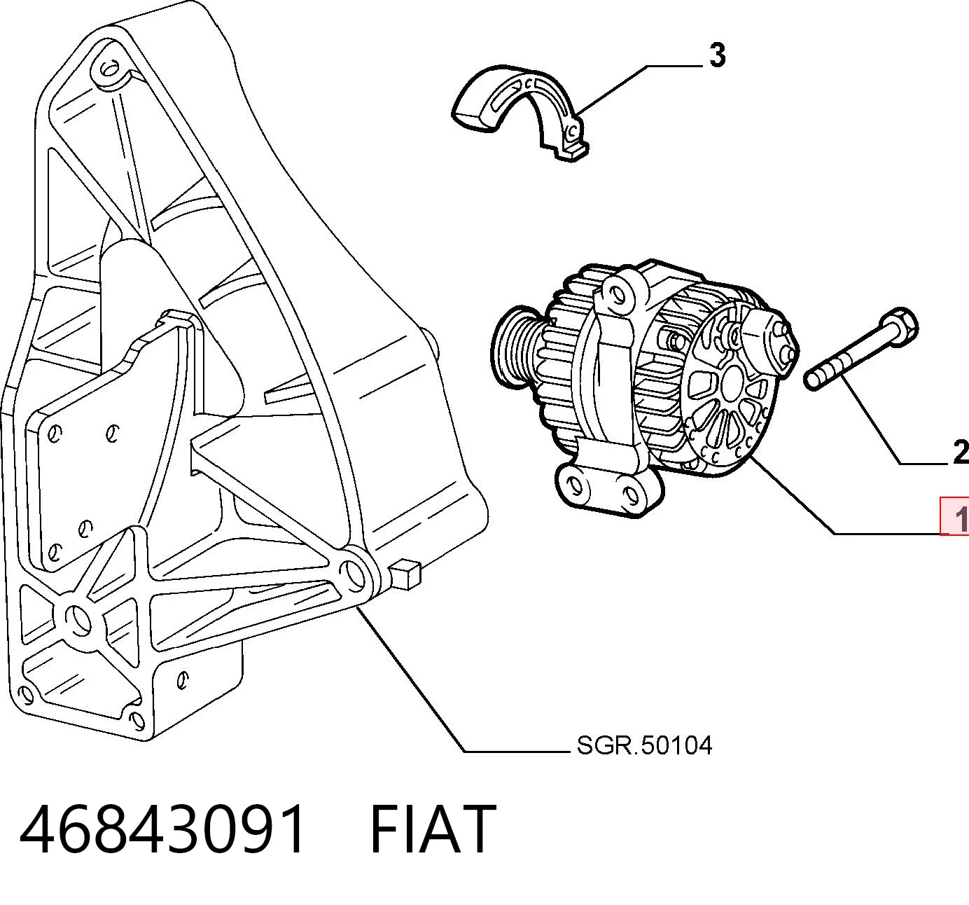 46843091 Fiat/Alfa/Lancia Gerador