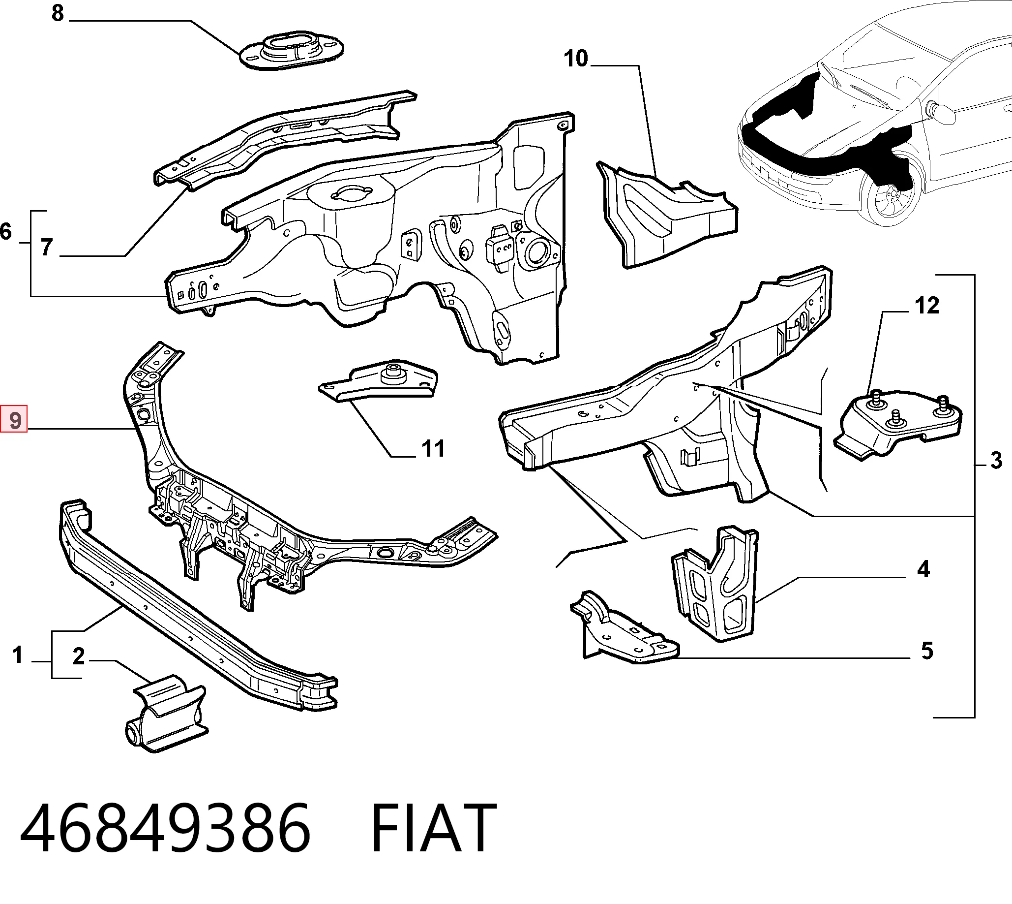 Preço da peça Punto II hatchback