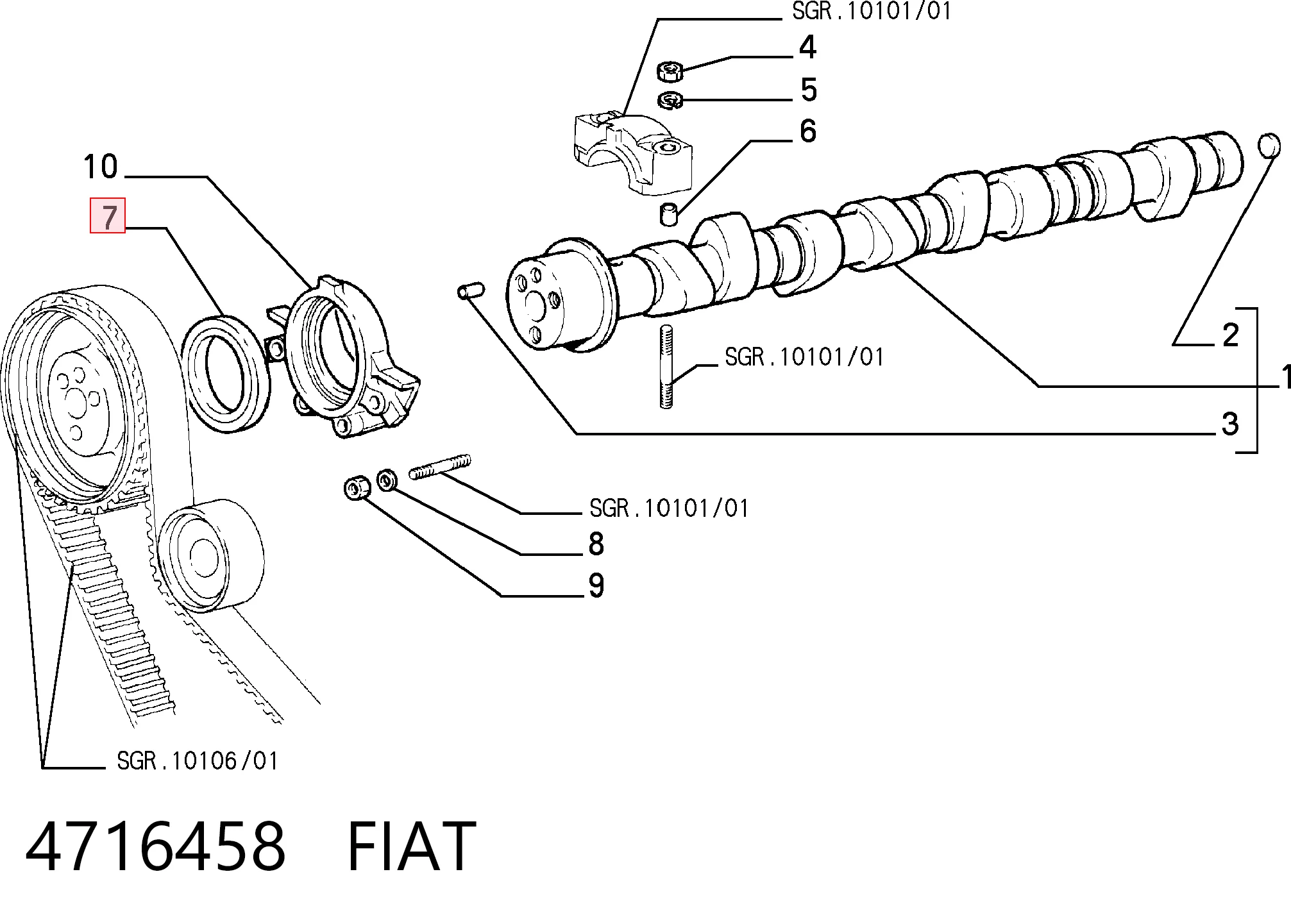Compre Vedação da árvore distribuidora de motor Fiat Ducato 1