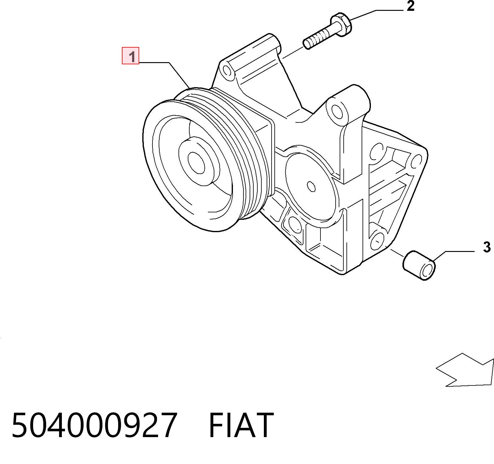 504000927 Fiat/Alfa/Lancia Bomba da Direção hidrâulica assistida