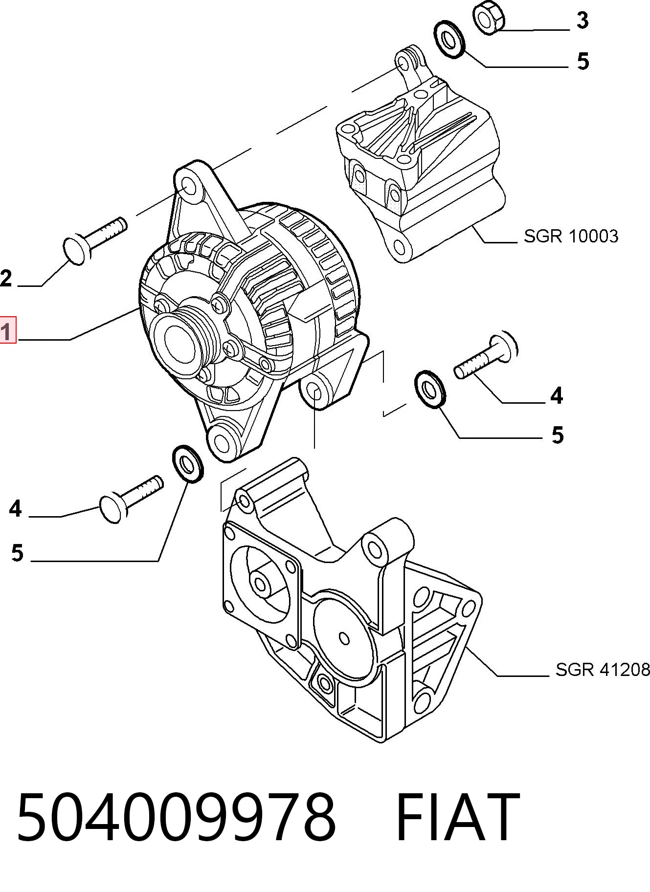 504009978 Fiat/Alfa/Lancia Gerador