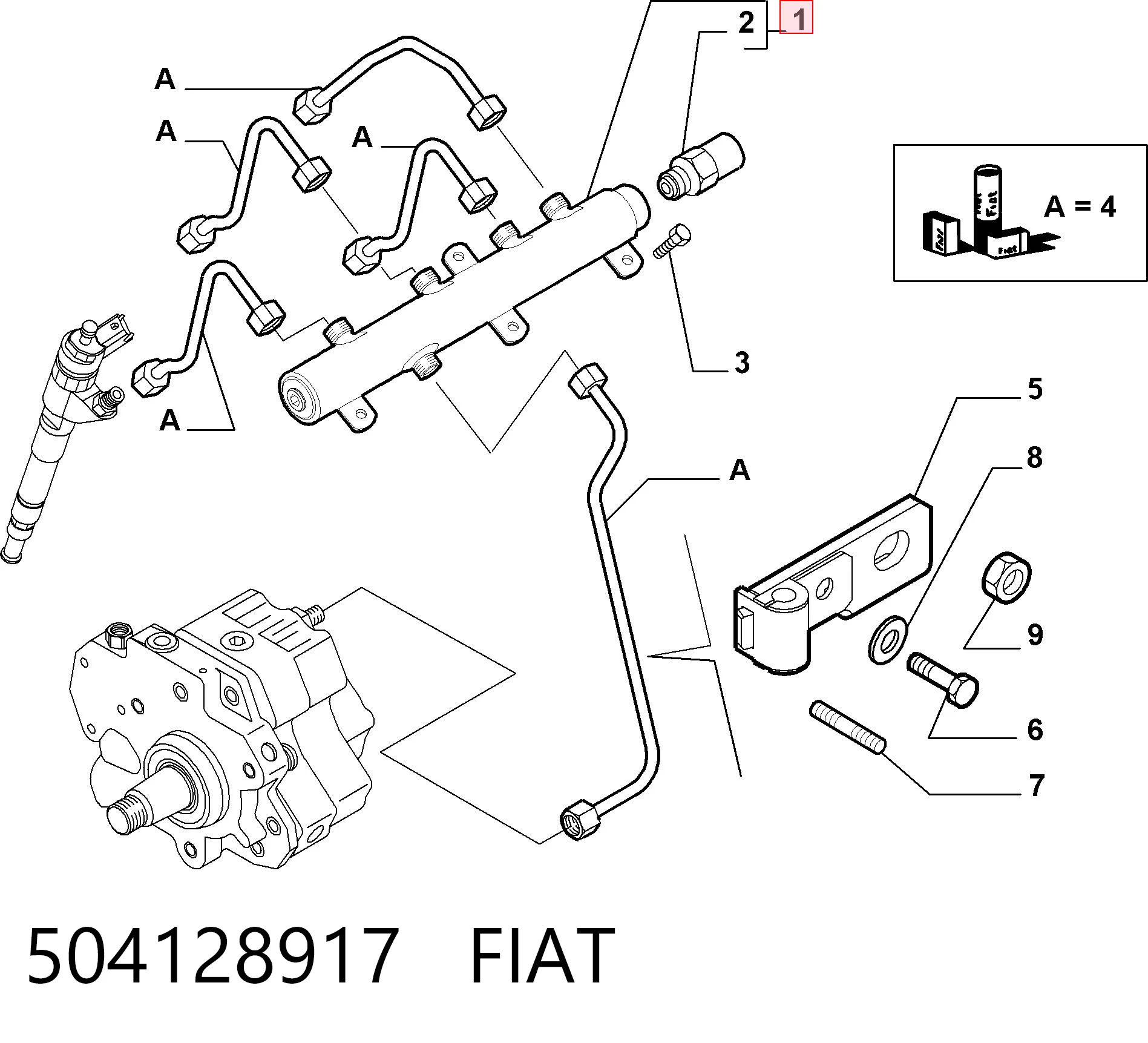 445214107 Bosch Distribuidor de combustível (rampa)