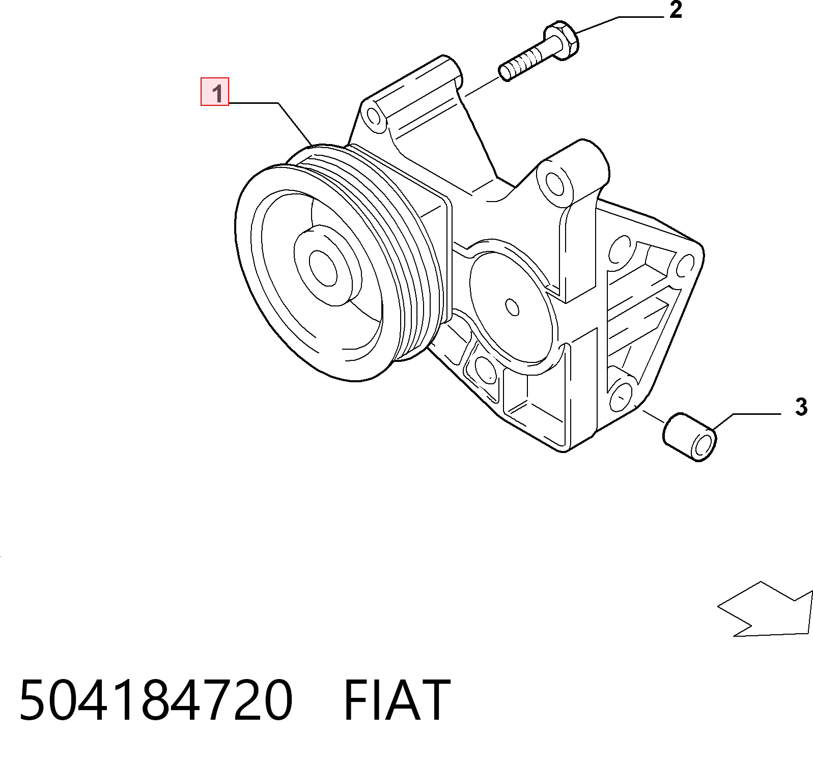 504184720 Fiat/Alfa/Lancia Bomba da Direção hidrâulica assistida