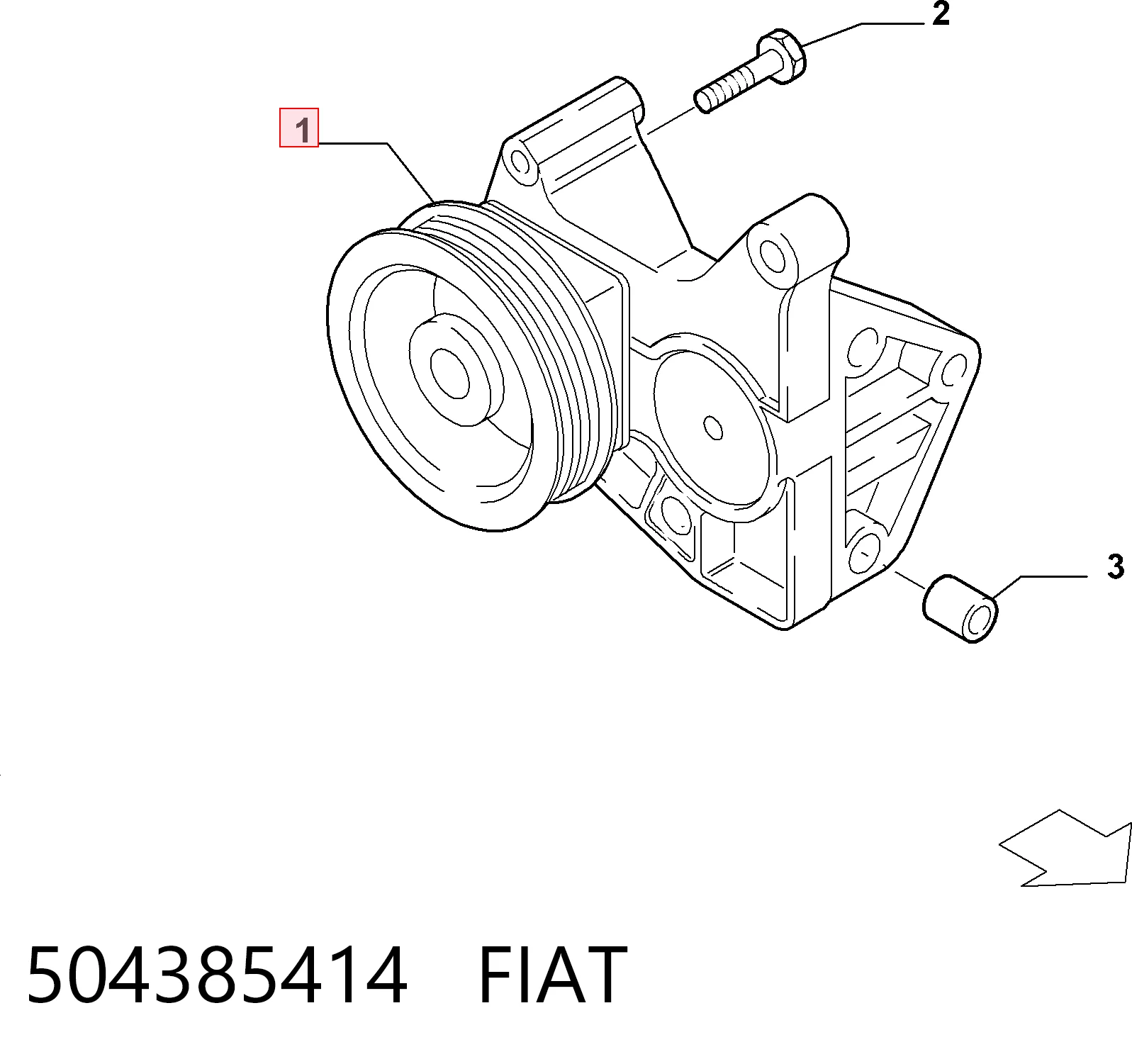 504385414 Fiat/Alfa/Lancia Bomba da Direção hidrâulica assistida