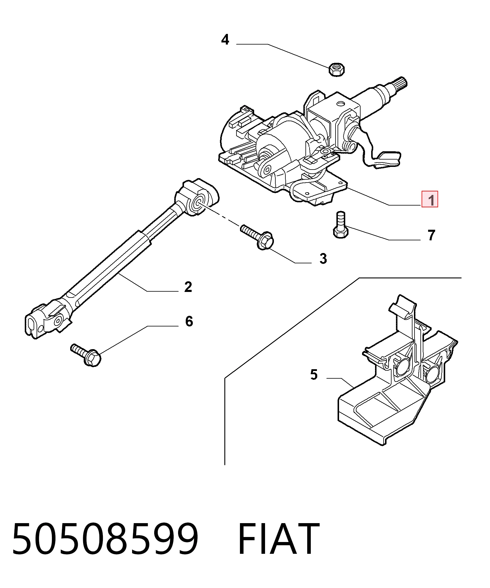 Coluna da direção para Alfa Romeo Mito  955