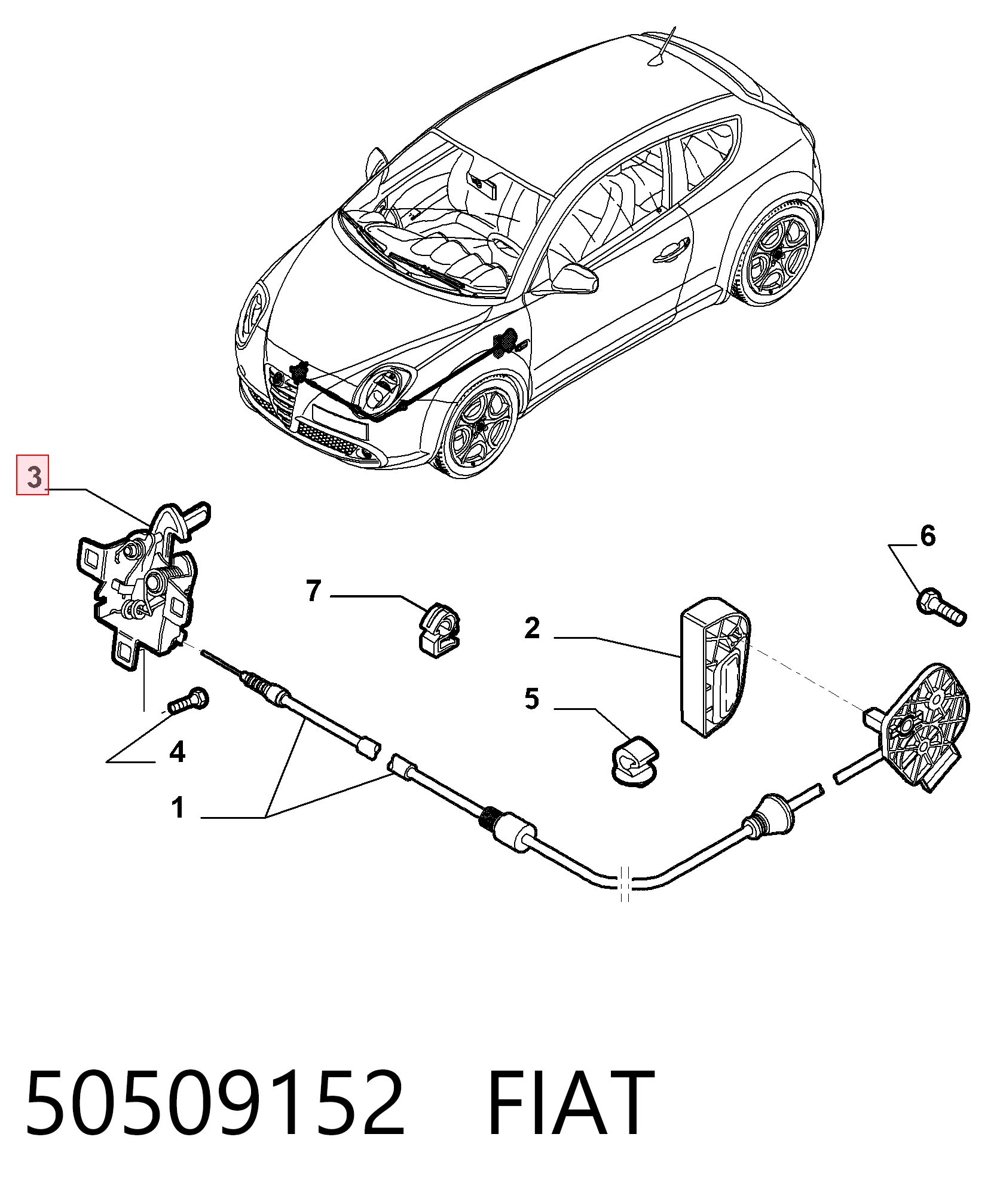 Fecho da capota Alfa Romeo Mito  955 ao melhor preço