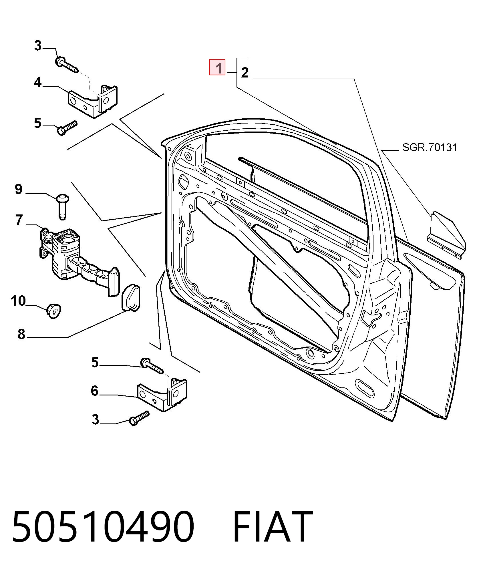 Porta dianteira esquerda para Alfa Romeo 159 939