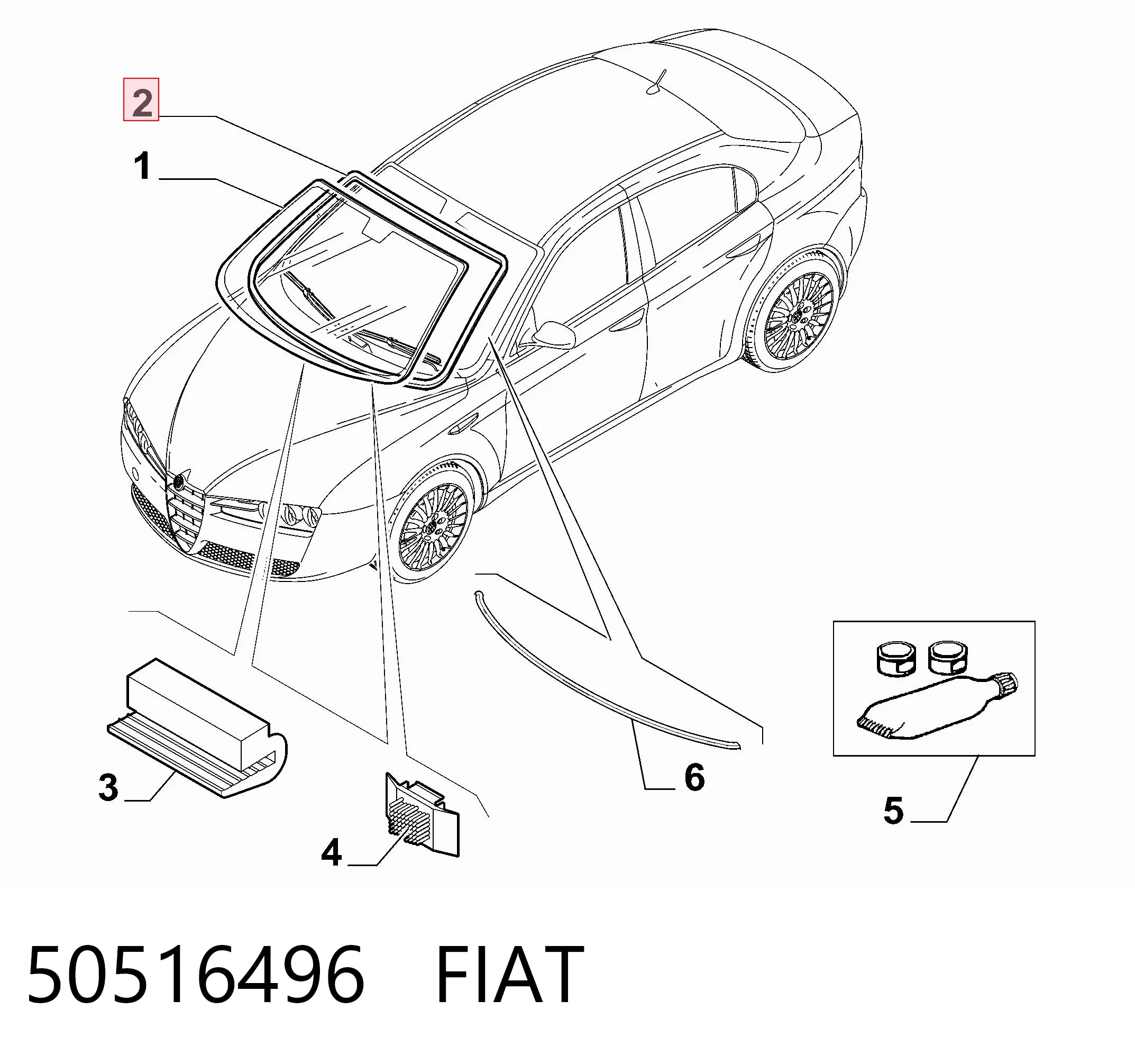Compactador de pára-brisas Alfa Romeo 159  939