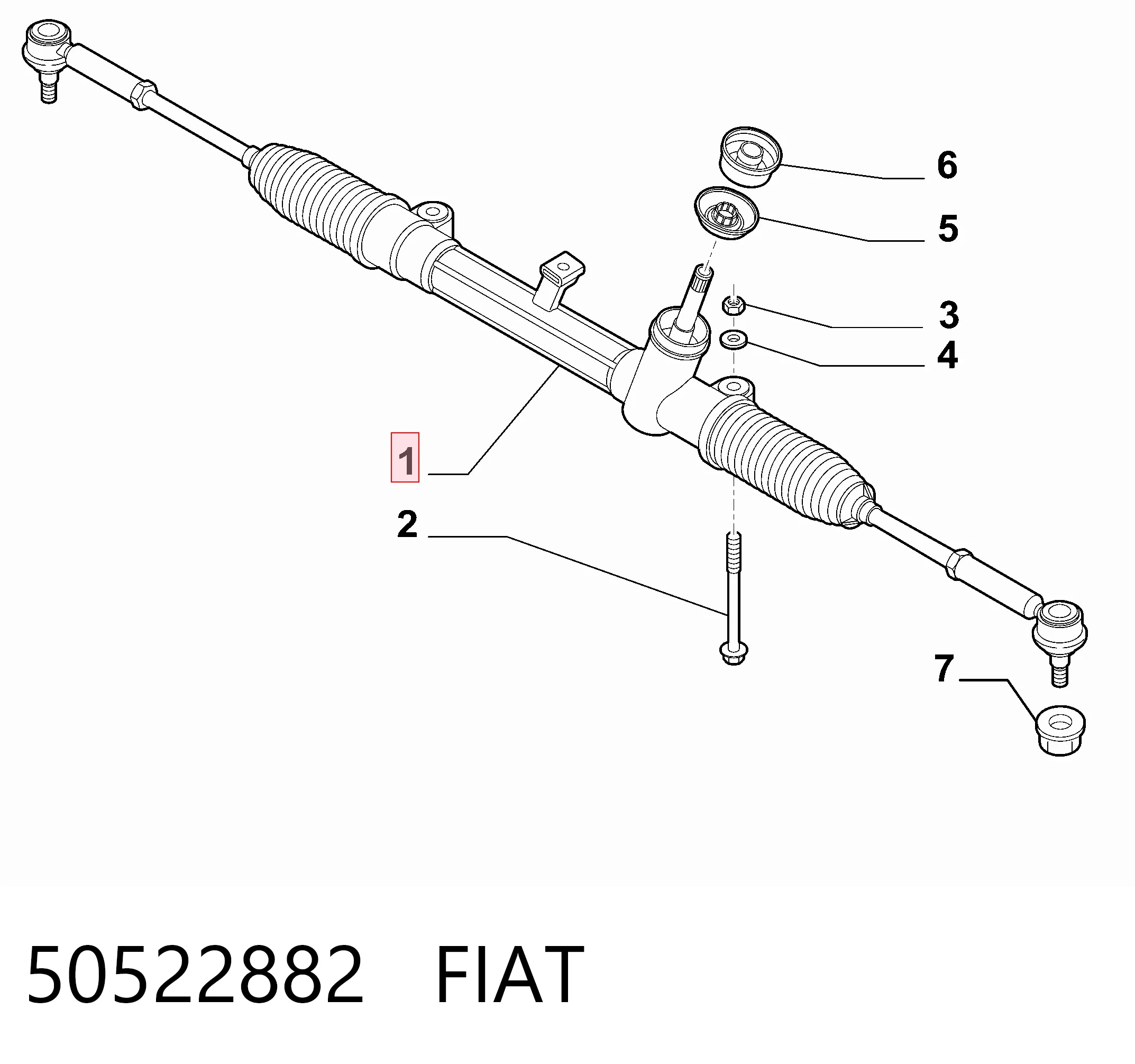 Cremalheira da direção para Alfa Romeo Mito 955
