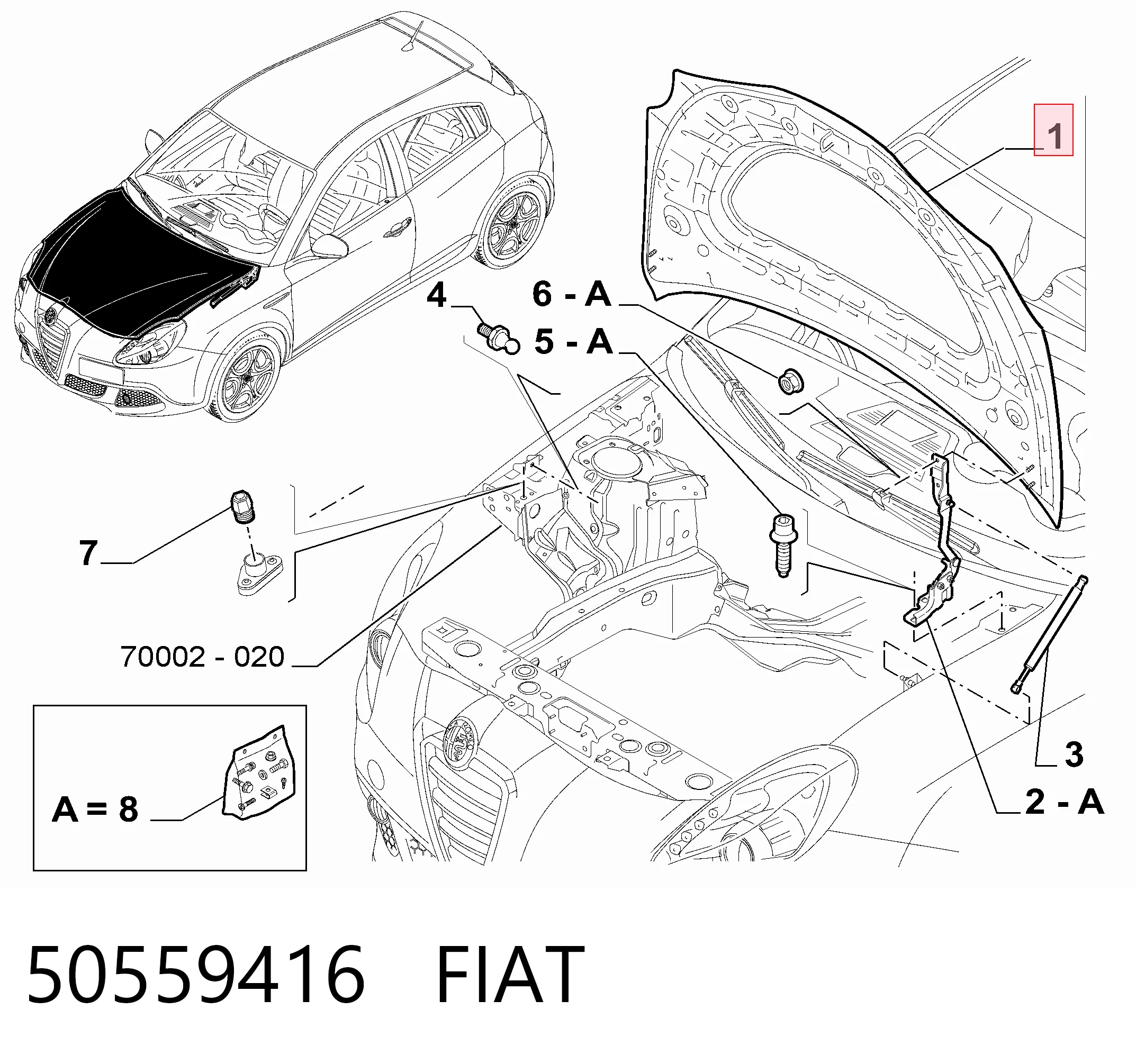 Capota Alfa Romeo Giulietta preço, a partir de 240,84 USD