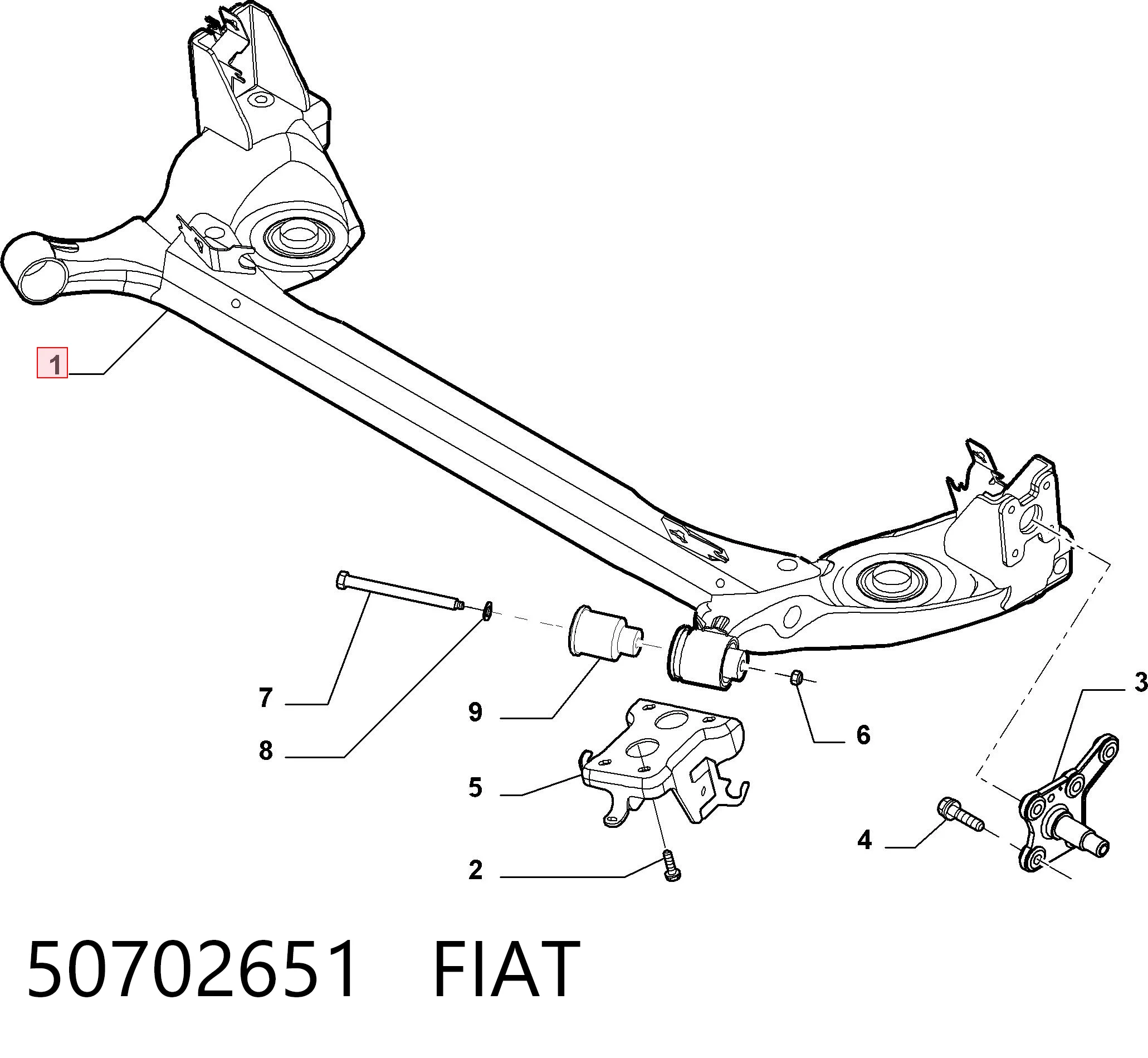 Viga de suspensão traseira (plataforma veicular) Fiat Stilo  192 ao melhor preço