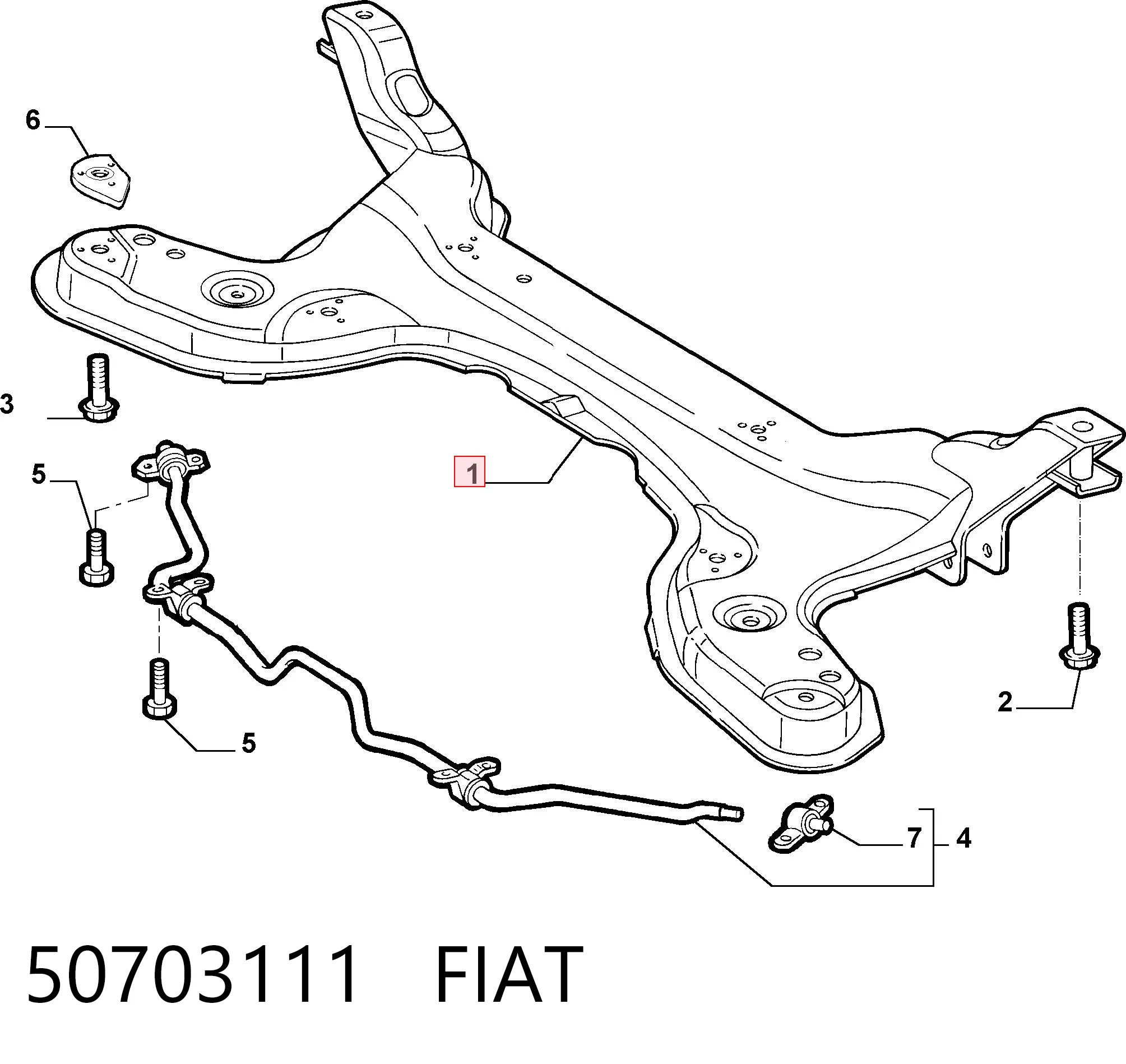 Viga de suspensão dianteira (plataforma veicular) Fiat Punto II 188 ao melhor preço