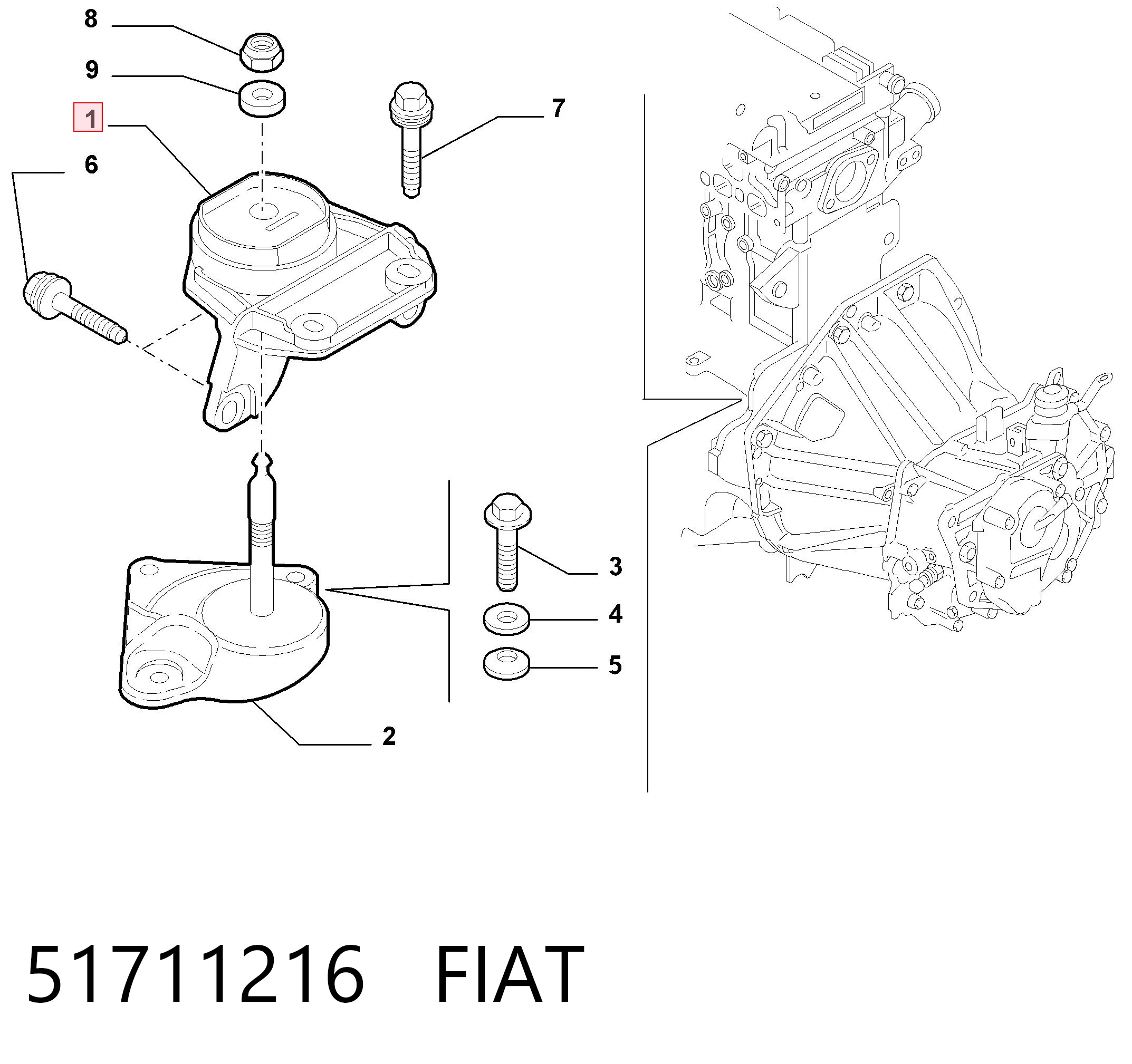 Compre 49402518 Corteco Coxim (suporte) esquerdo de motor