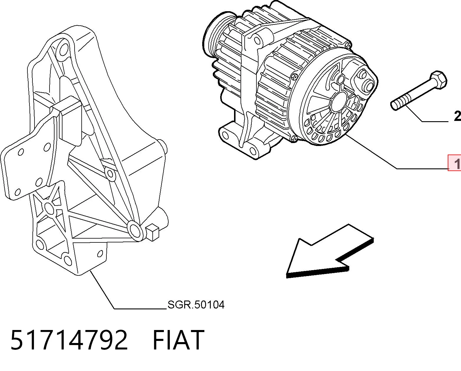 51714792 Fiat/Alfa/Lancia Gerador
