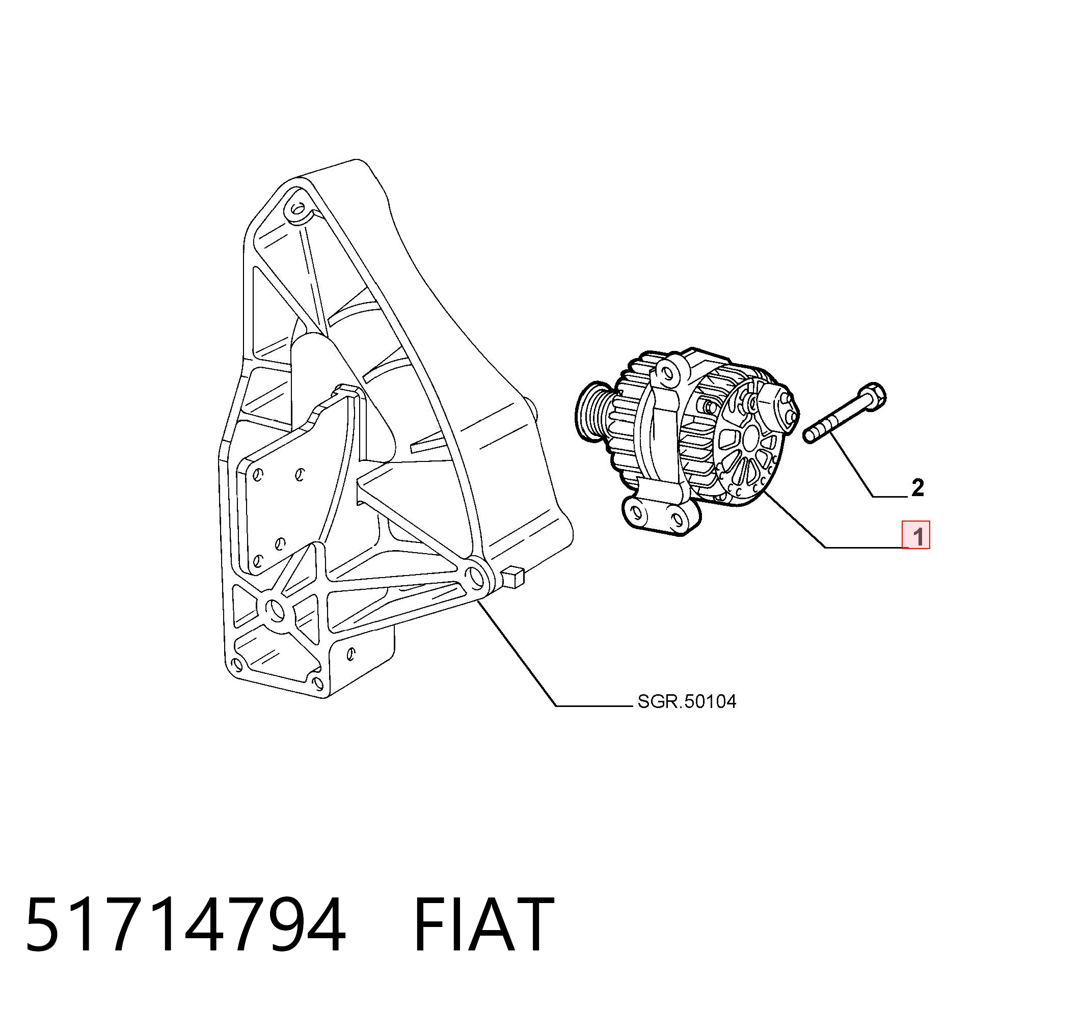 51714794 Fiat/Alfa/Lancia Gerador