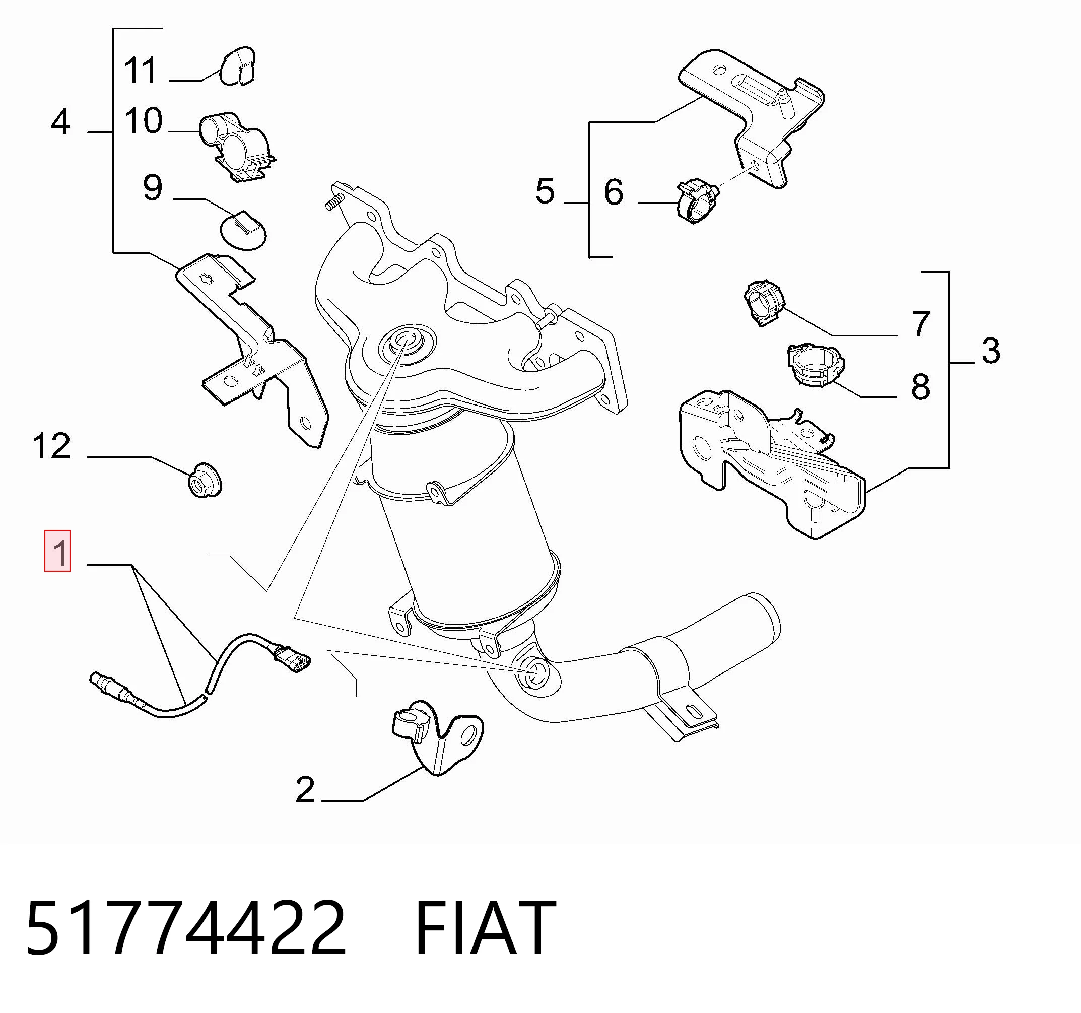 Sonda lambda, sensor de oxigênio Fiat Tipo  356 ao melhor preço