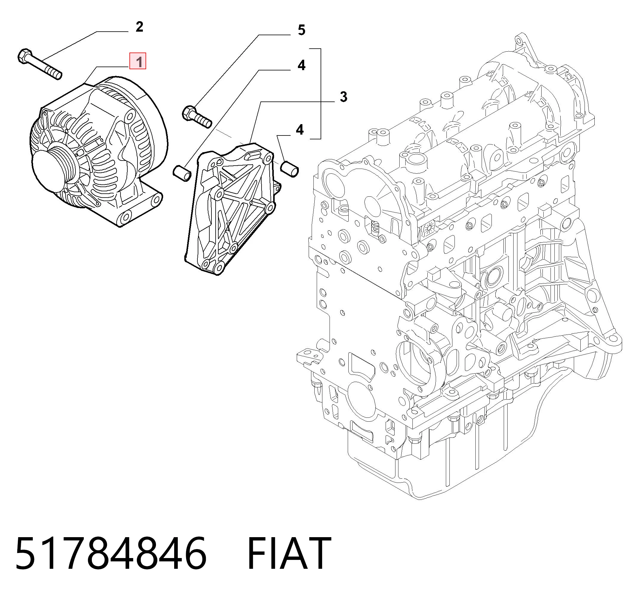 51784846 Fiat/Alfa/Lancia Gerador