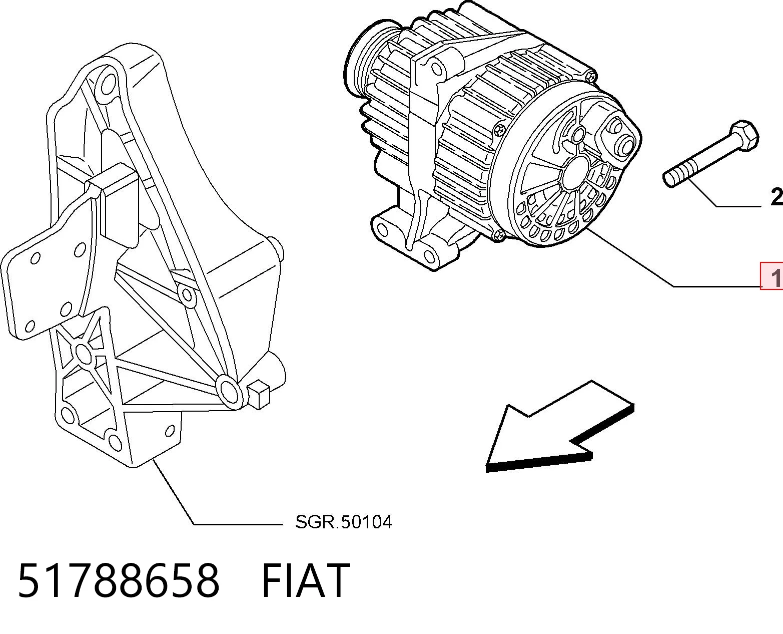 51788658 Fiat/Alfa/Lancia Gerador