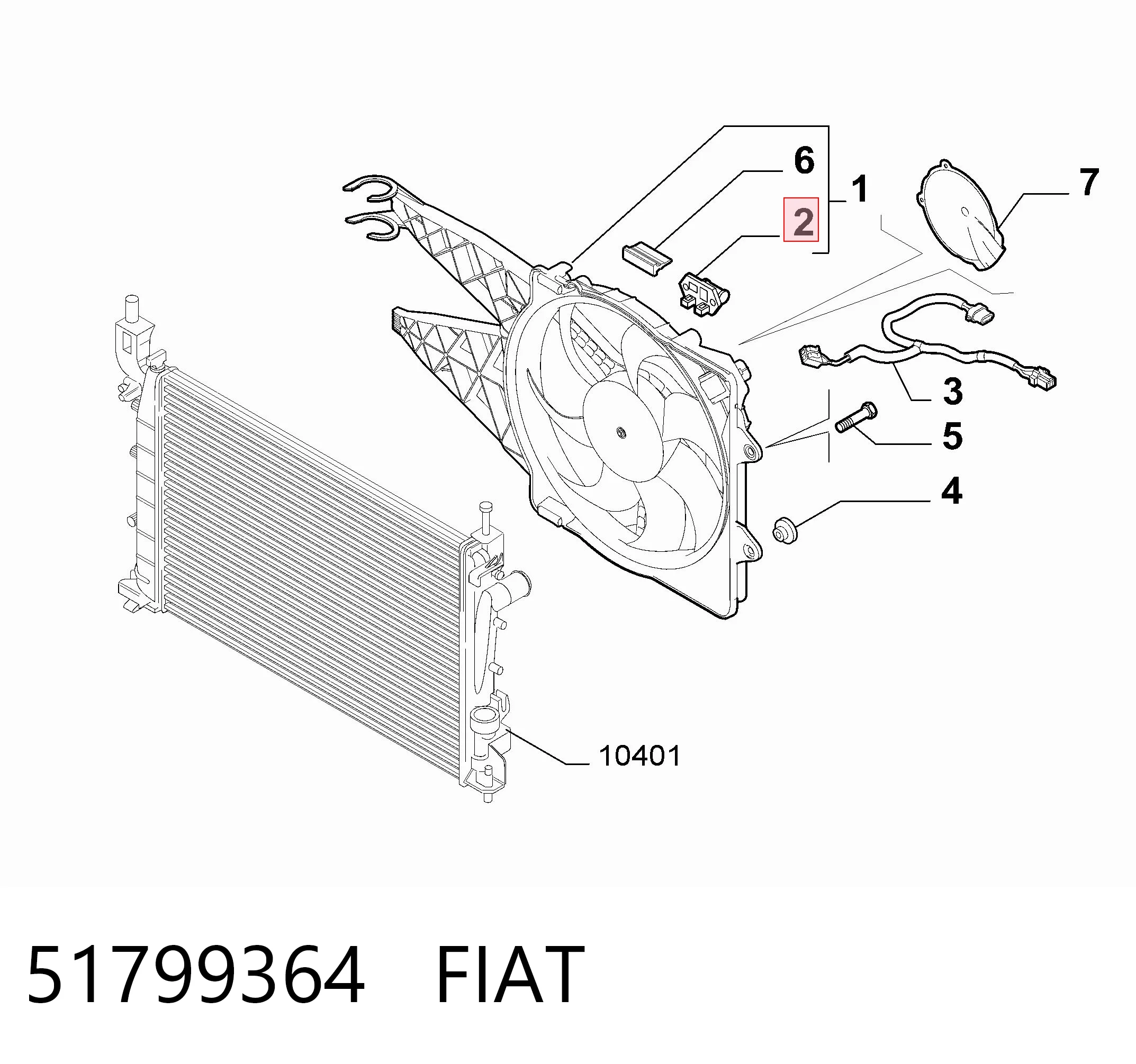 51799364 Fiat/Alfa/Lancia Resistor (resistência) de ventilador de forno (de aquecedor de salão)