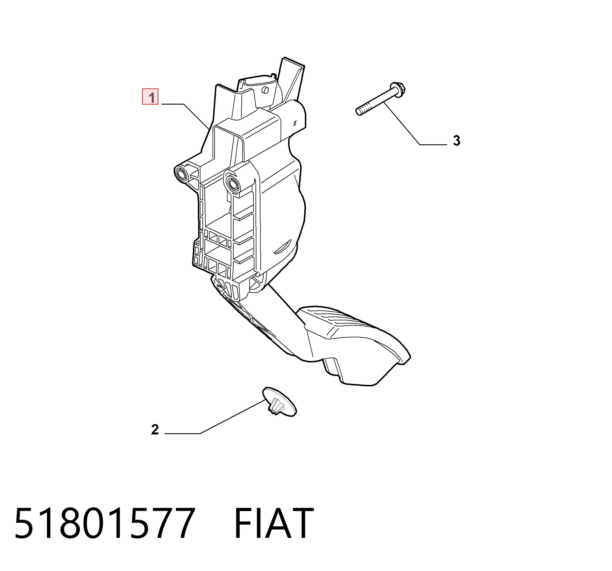 51801577 Peugeot/Citroen Pedal de gás (de acelerador)
