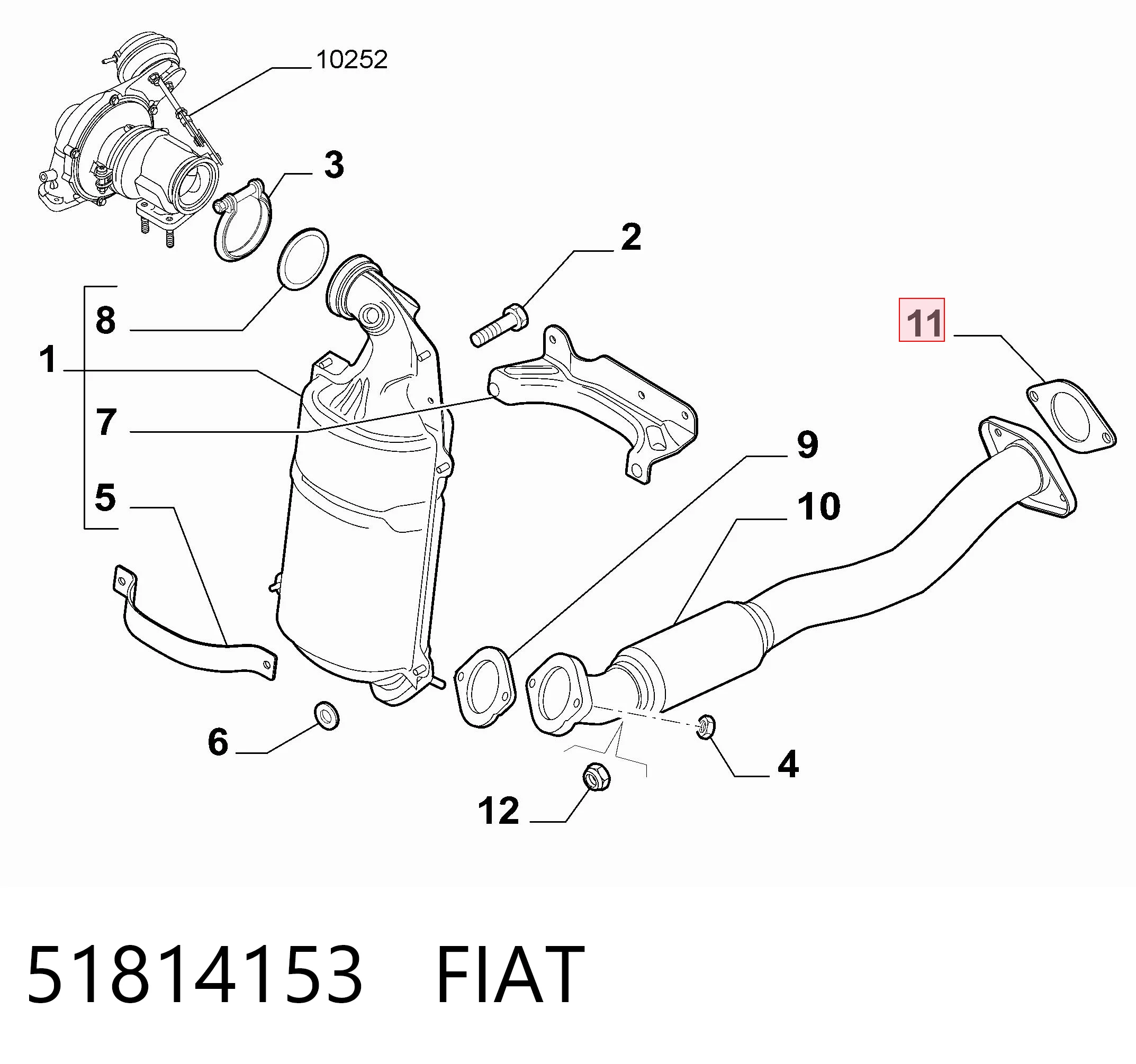 Vedante de tubo de admissão do silenciador Fiat Punto II 188 ao melhor preço