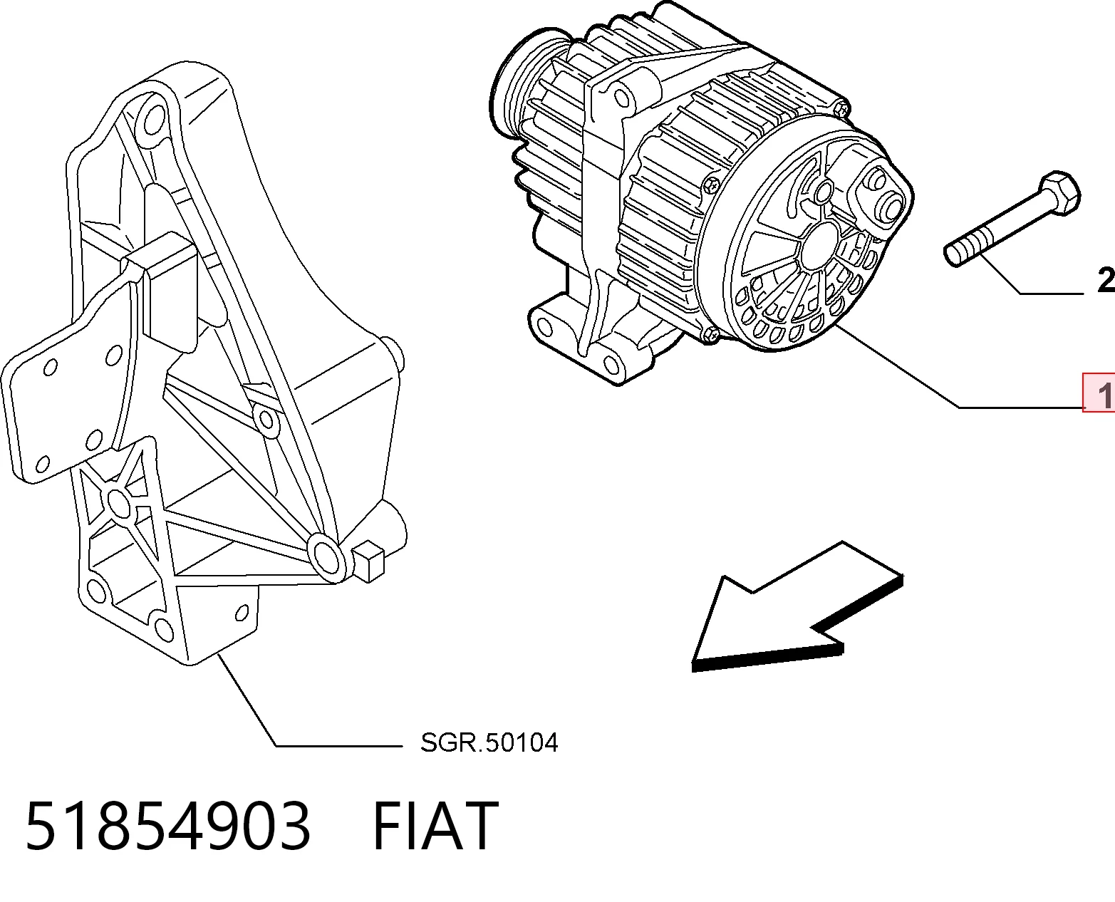 51854903 Fiat/Alfa/Lancia Gerador