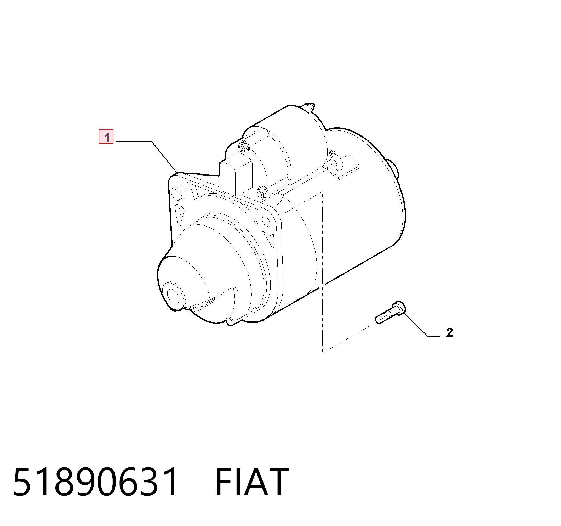 51890631 Fiat/Alfa/Lancia Motor de arranco