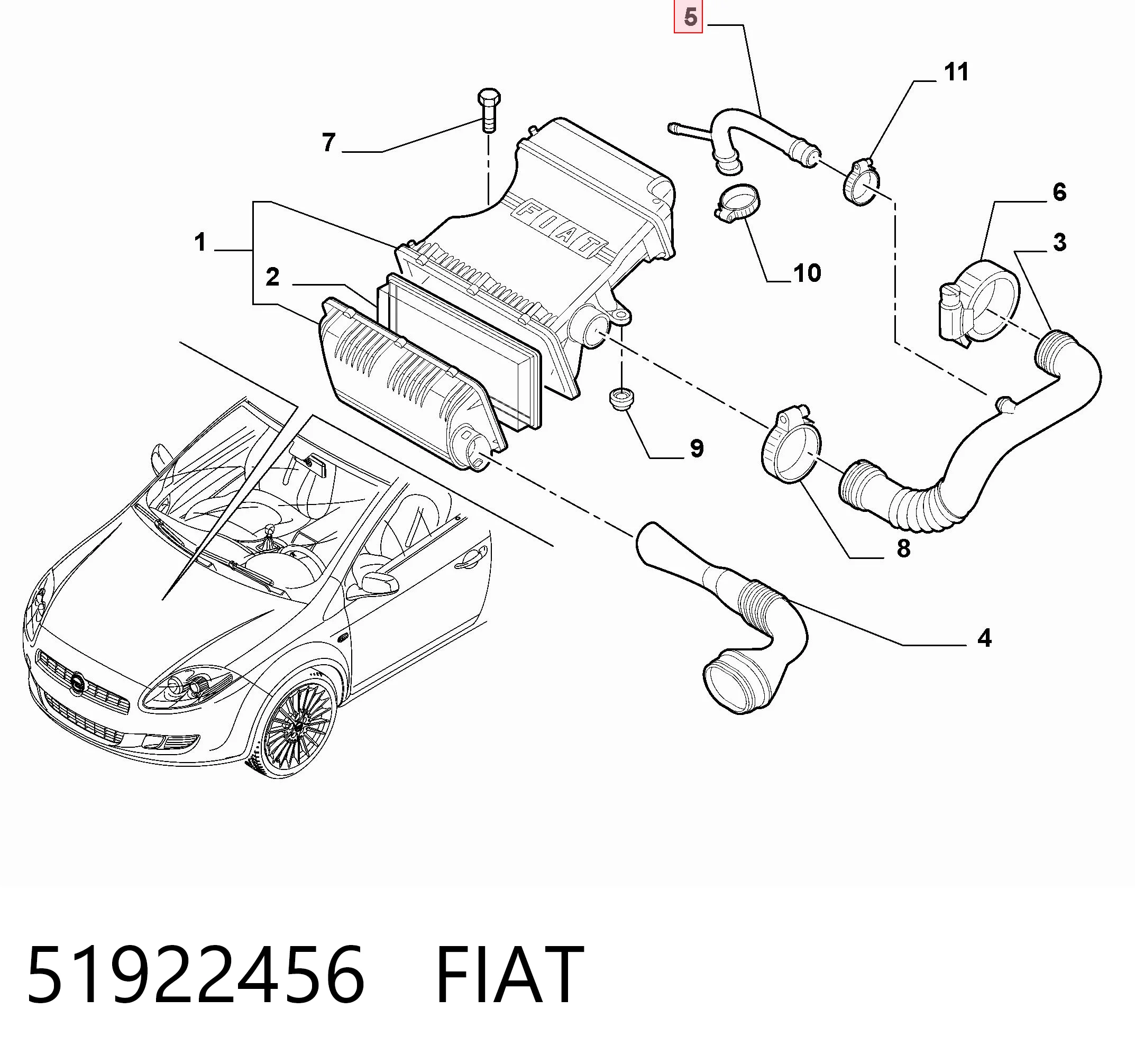Cano derivado de ventilação de cárter (de separador de óleo) Chrysler 68327662AA preço, a partir de 17,60 USD