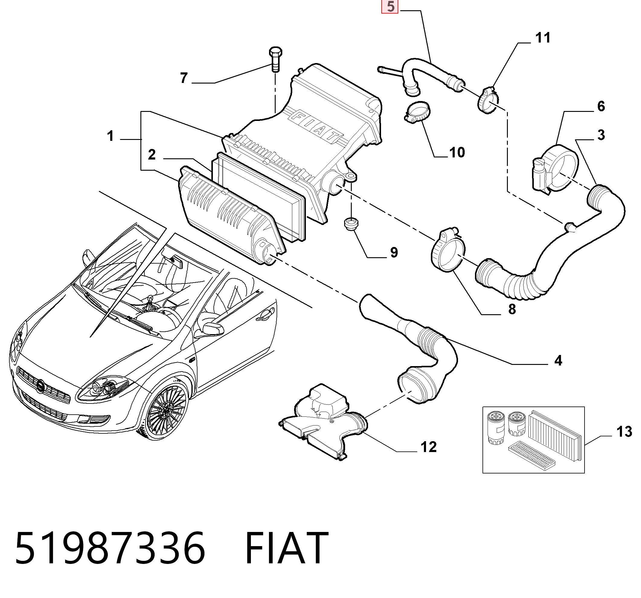 Compre 68327662AA Chrysler Cano derivado de ventilação de cárter (de separador de óleo)