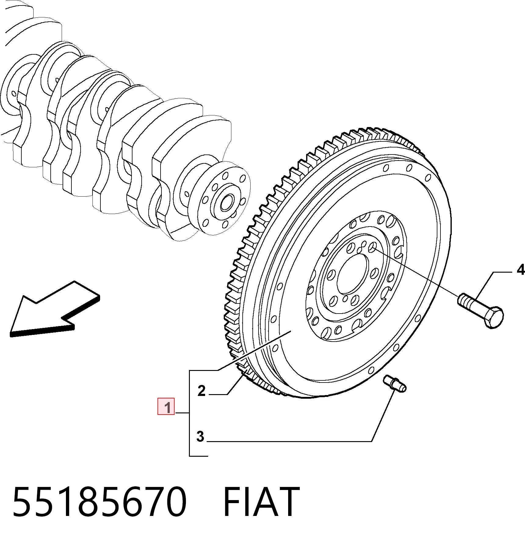  Volante de motor Fiat Doblo I сaixa (223) (2001 - 2010) I