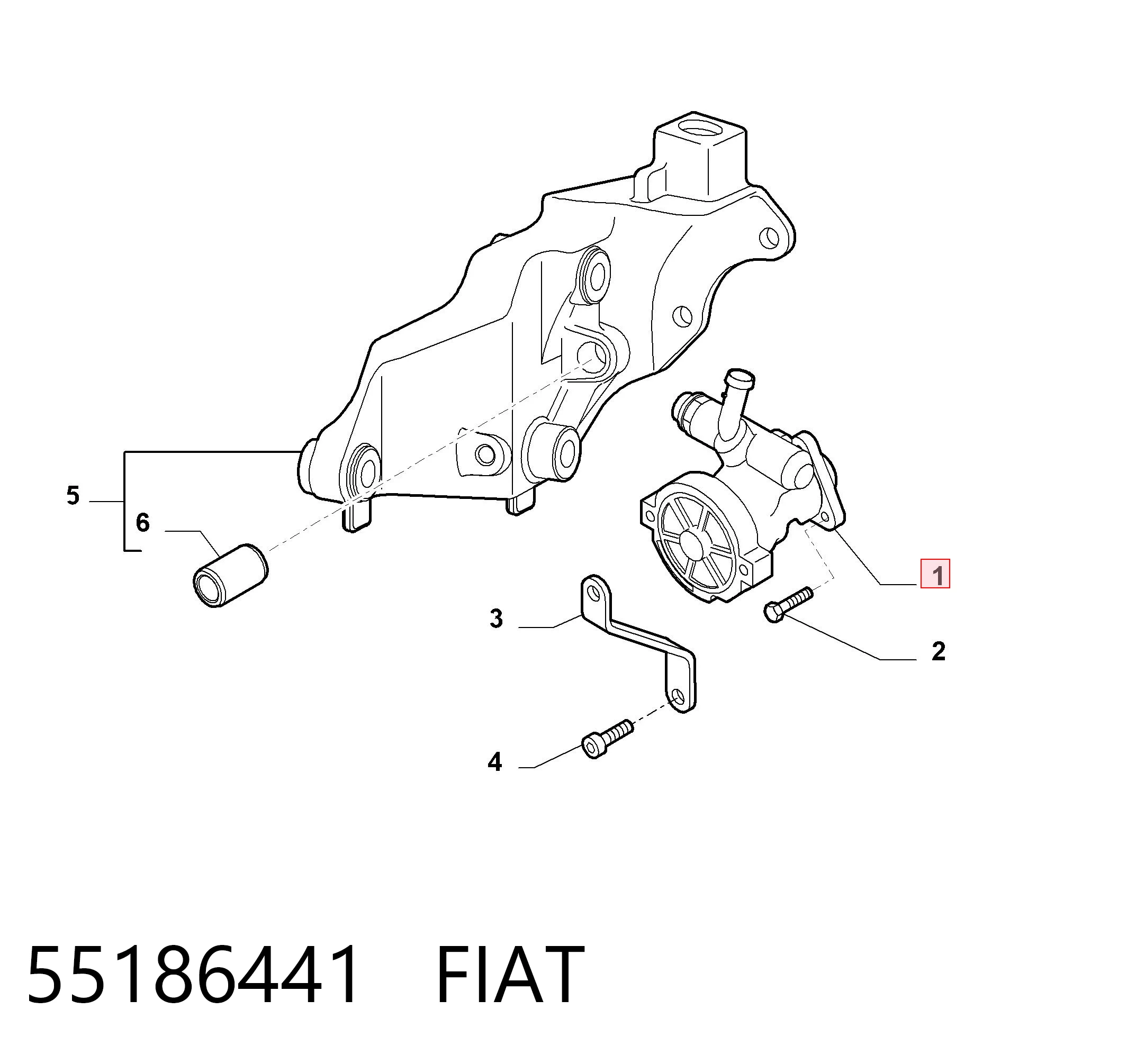 55186441 Fiat/Alfa/Lancia Bomba da Direção hidrâulica assistida